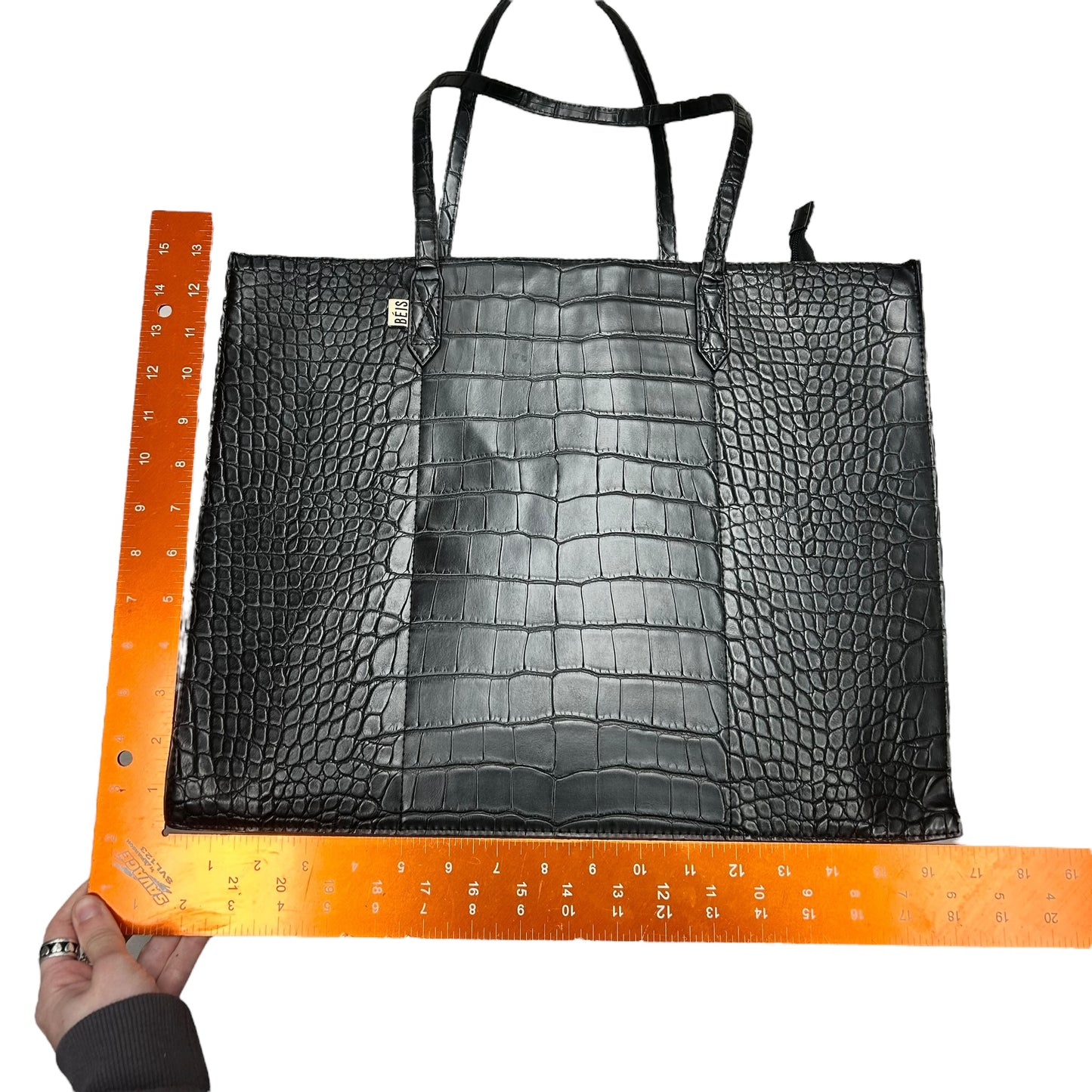 Tote Leather By Beis, Size: Large