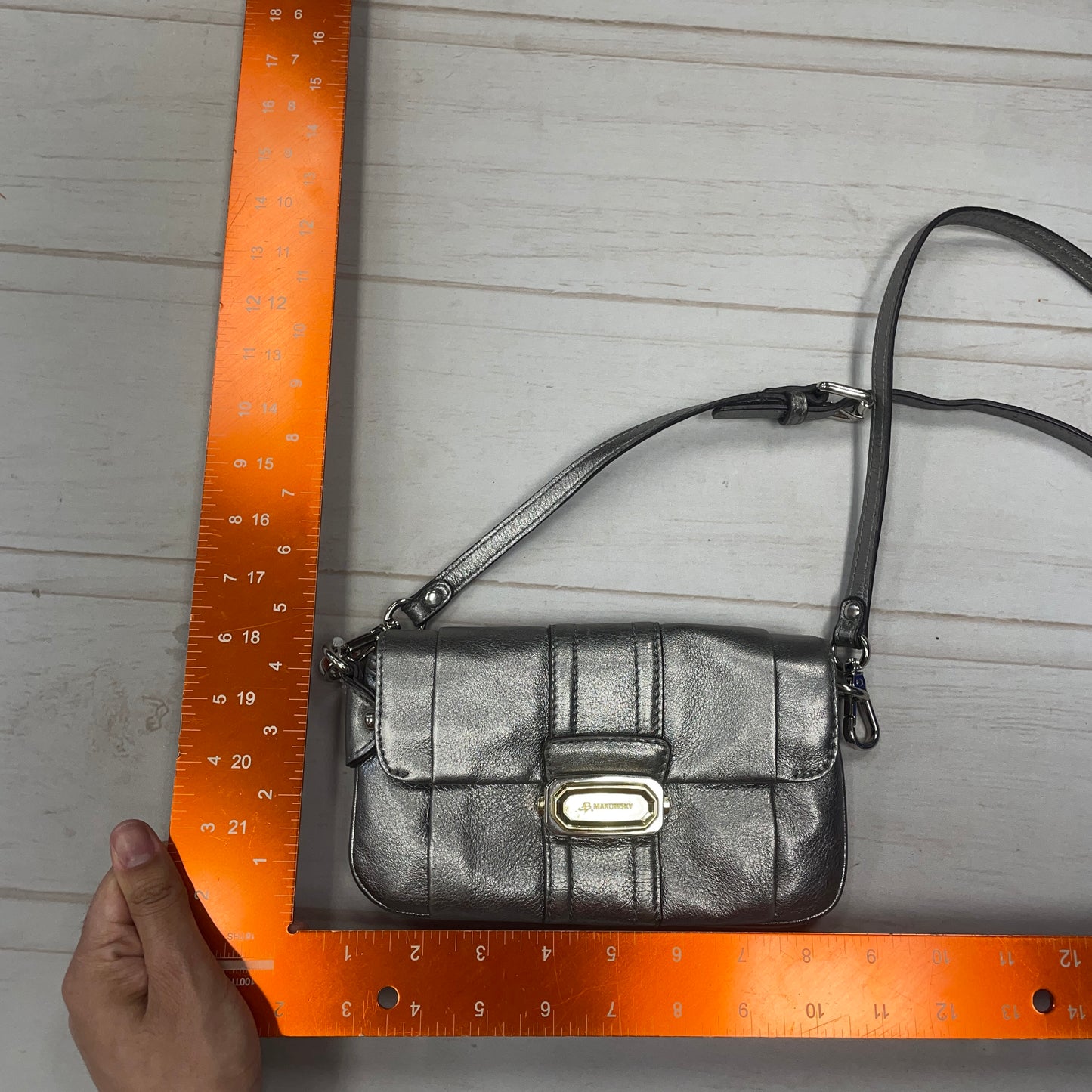 Crossbody Leather By B. Makowsky, Size: Small