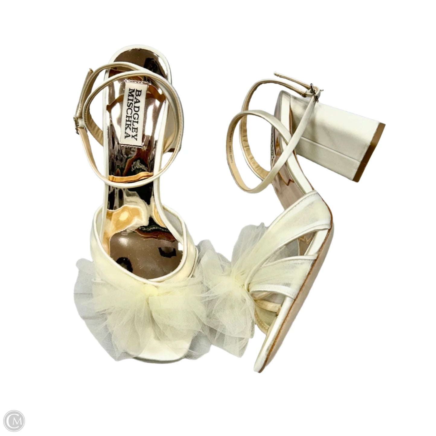 Shoes Heels Block By Badgley Mischka In Cream, Size: 8