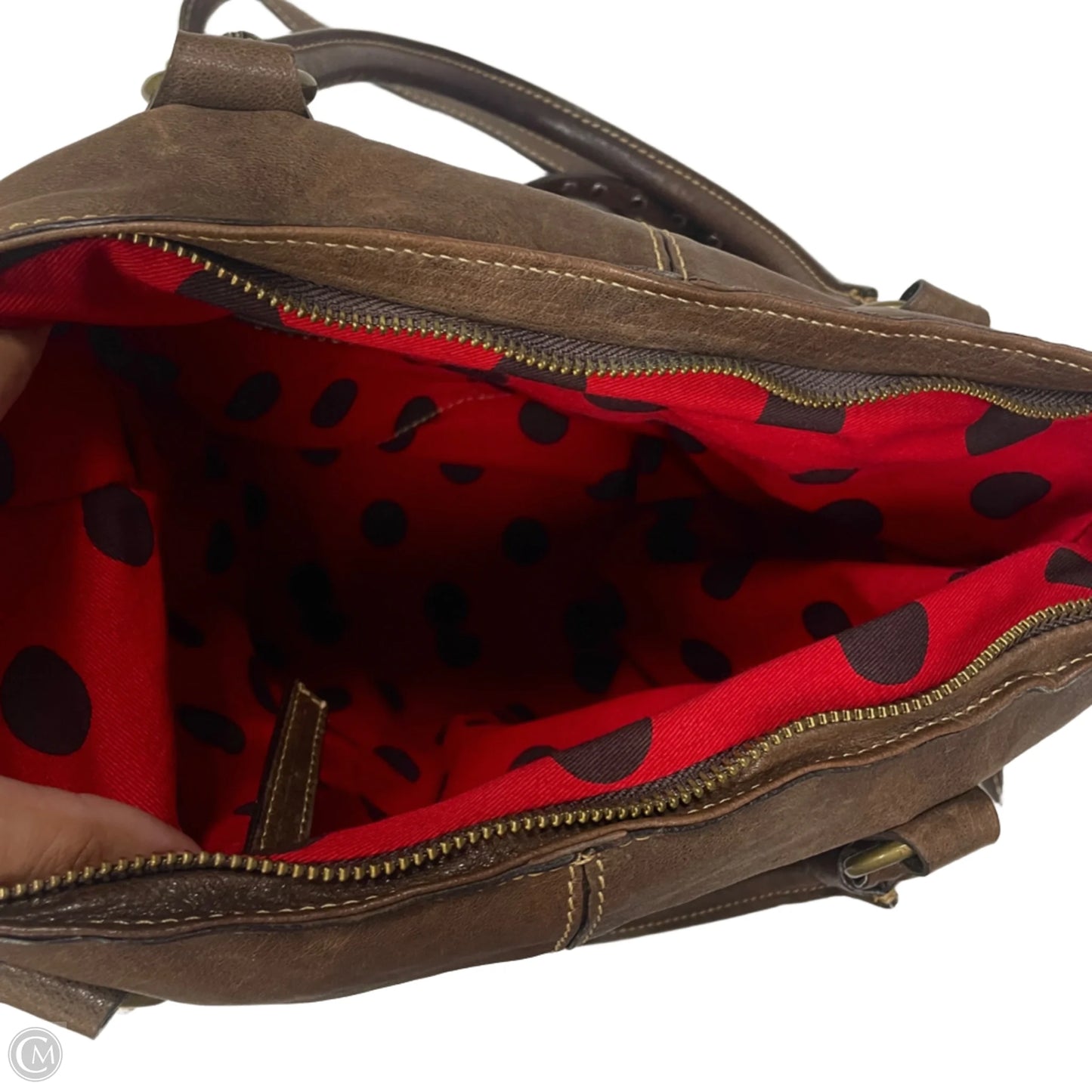 Handbag Leather By Calvacani, Size: Large