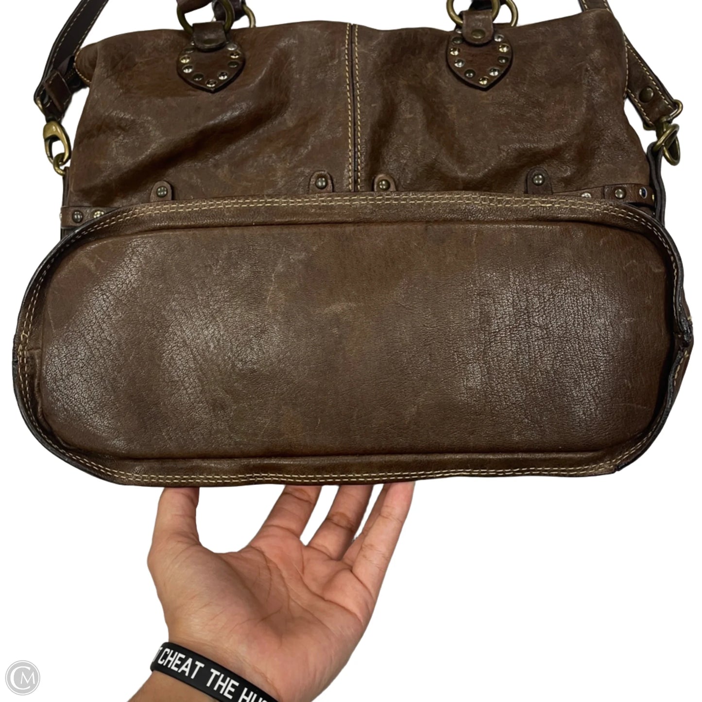 Handbag Leather By Calvacani, Size: Large
