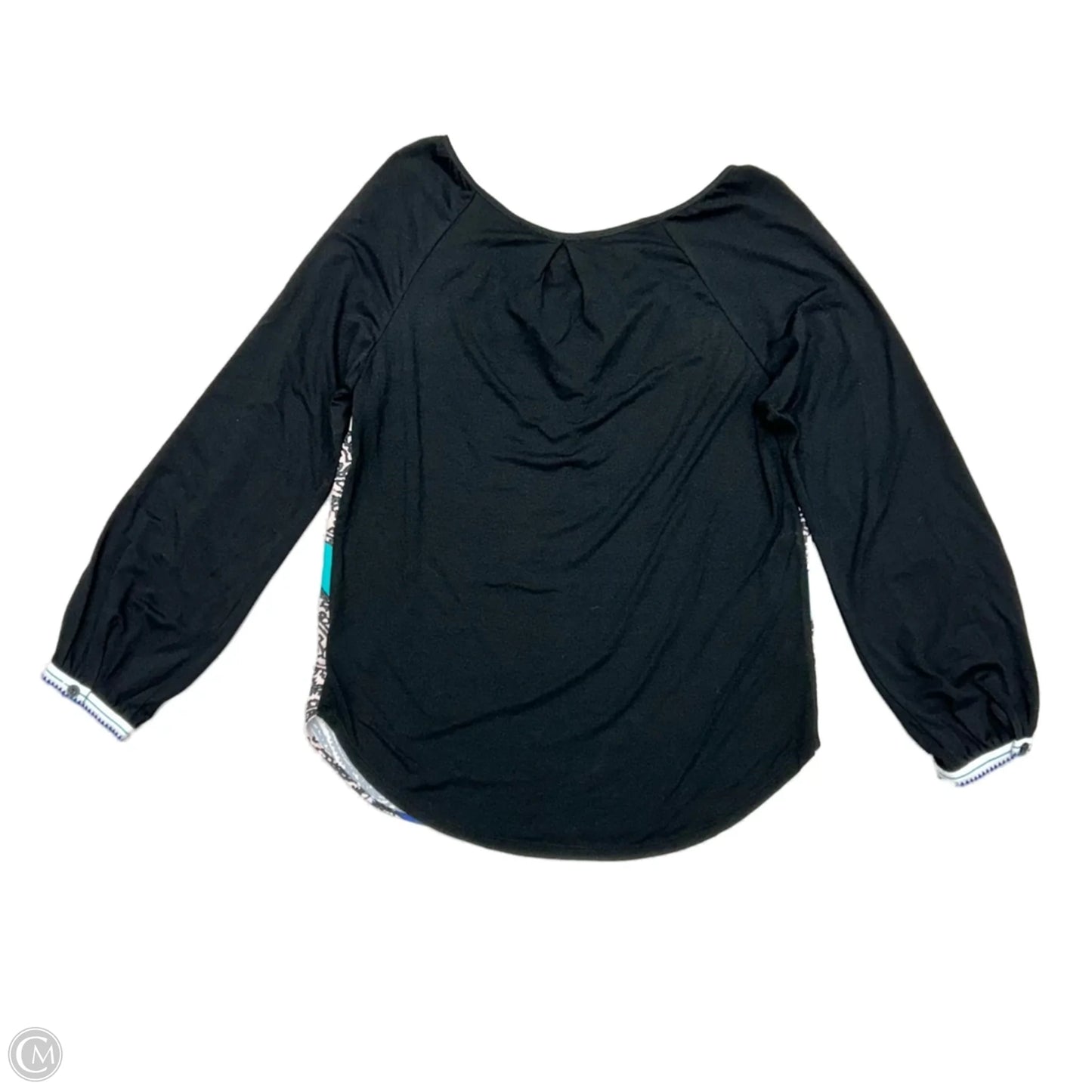 Top Long Sleeve By Hale Bob In Black & Blue, Size: S