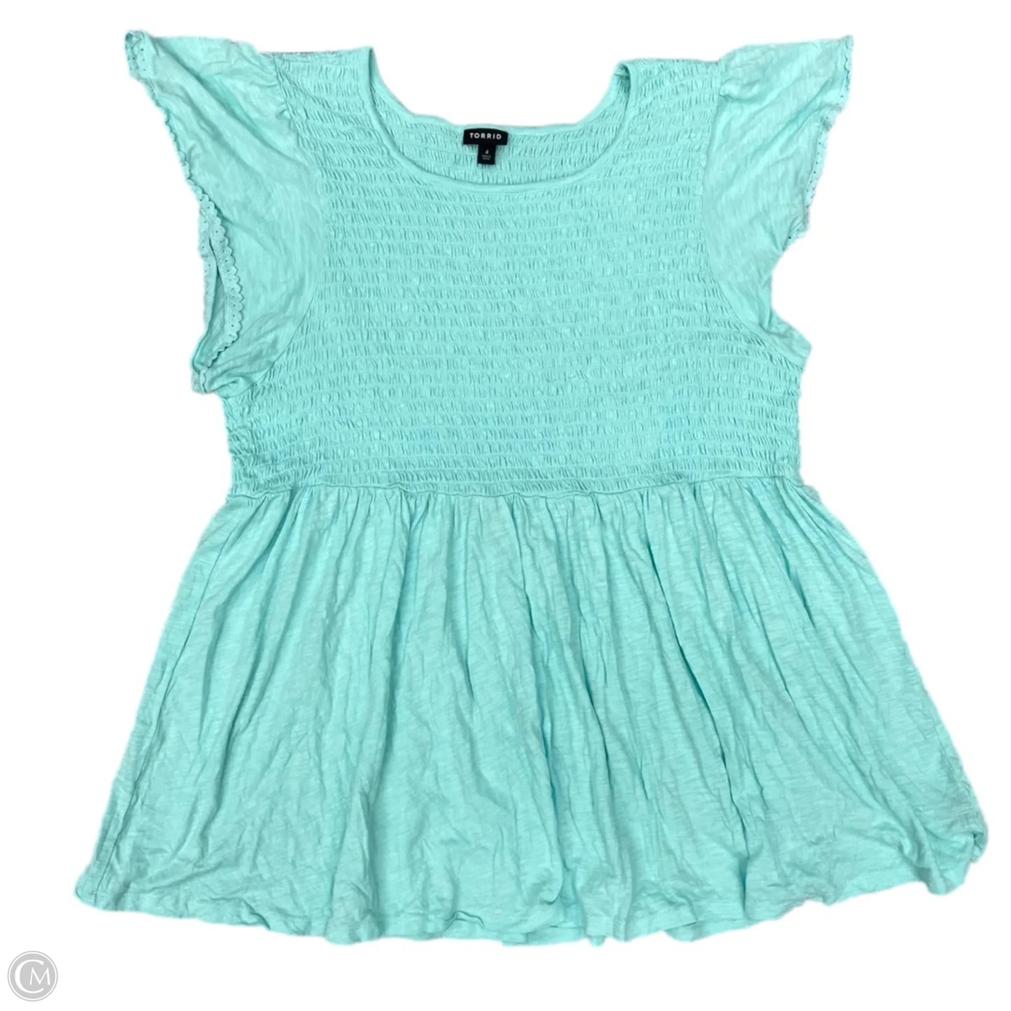 Top Short Sleeve By Torrid In Blue, Size: 4x