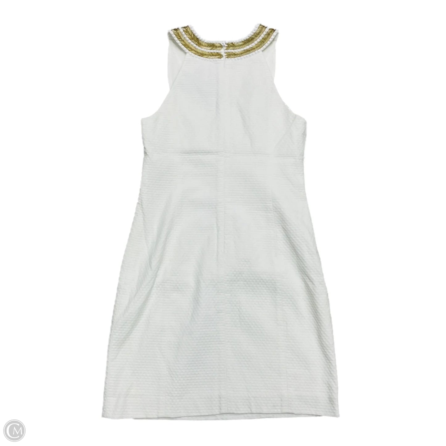Dress Designer By Lilly Pulitzer In Gold & White, Size: 0