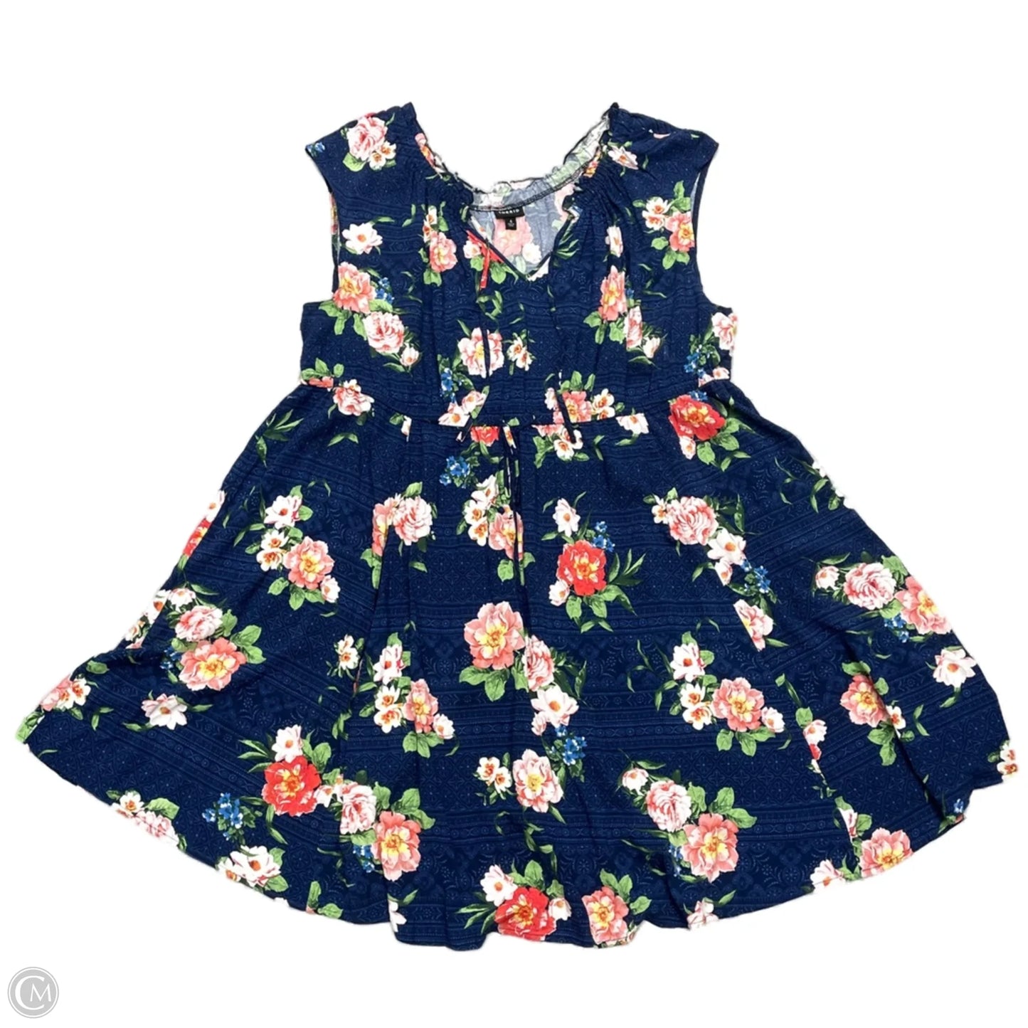 Dress Casual Short By Torrid In Blue & Pink, Size: 4x