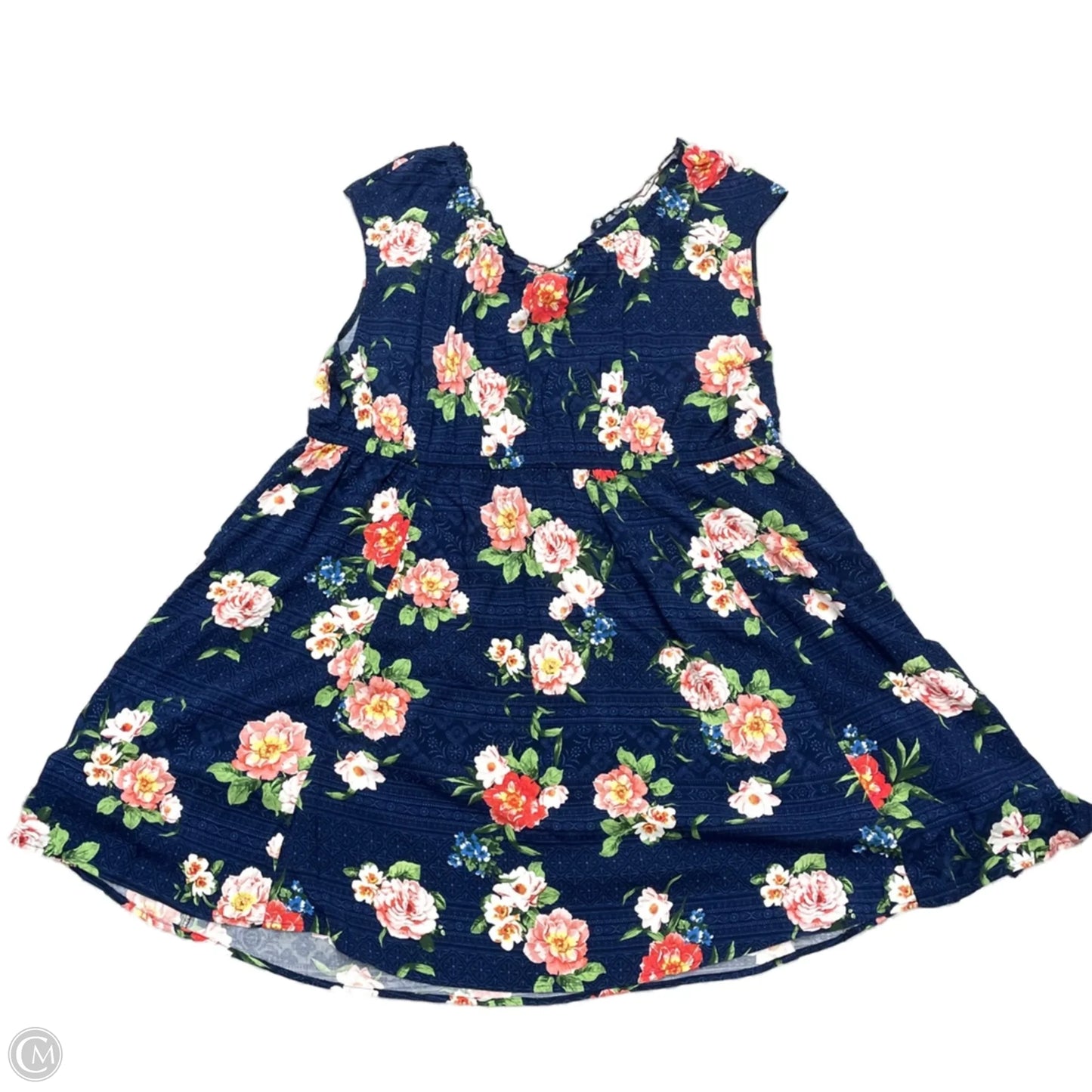 Dress Casual Short By Torrid In Blue & Pink, Size: 4x