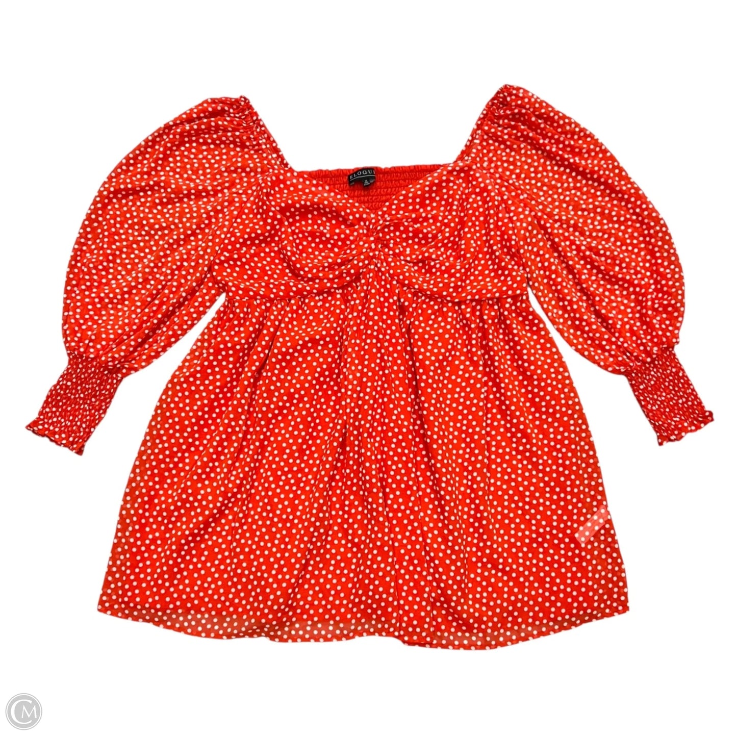 Dress Party Short By Eloquii In Red & White, Size: 2x