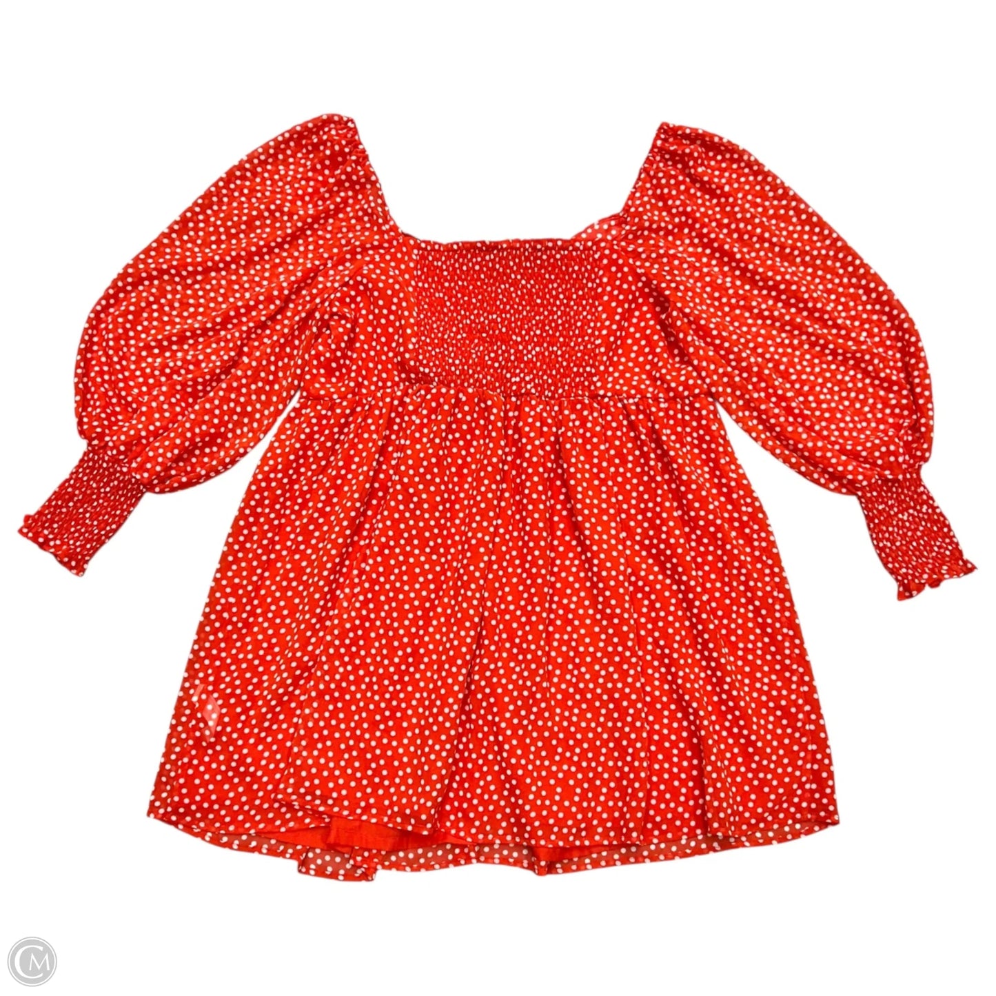 Dress Party Short By Eloquii In Red & White, Size: 2x