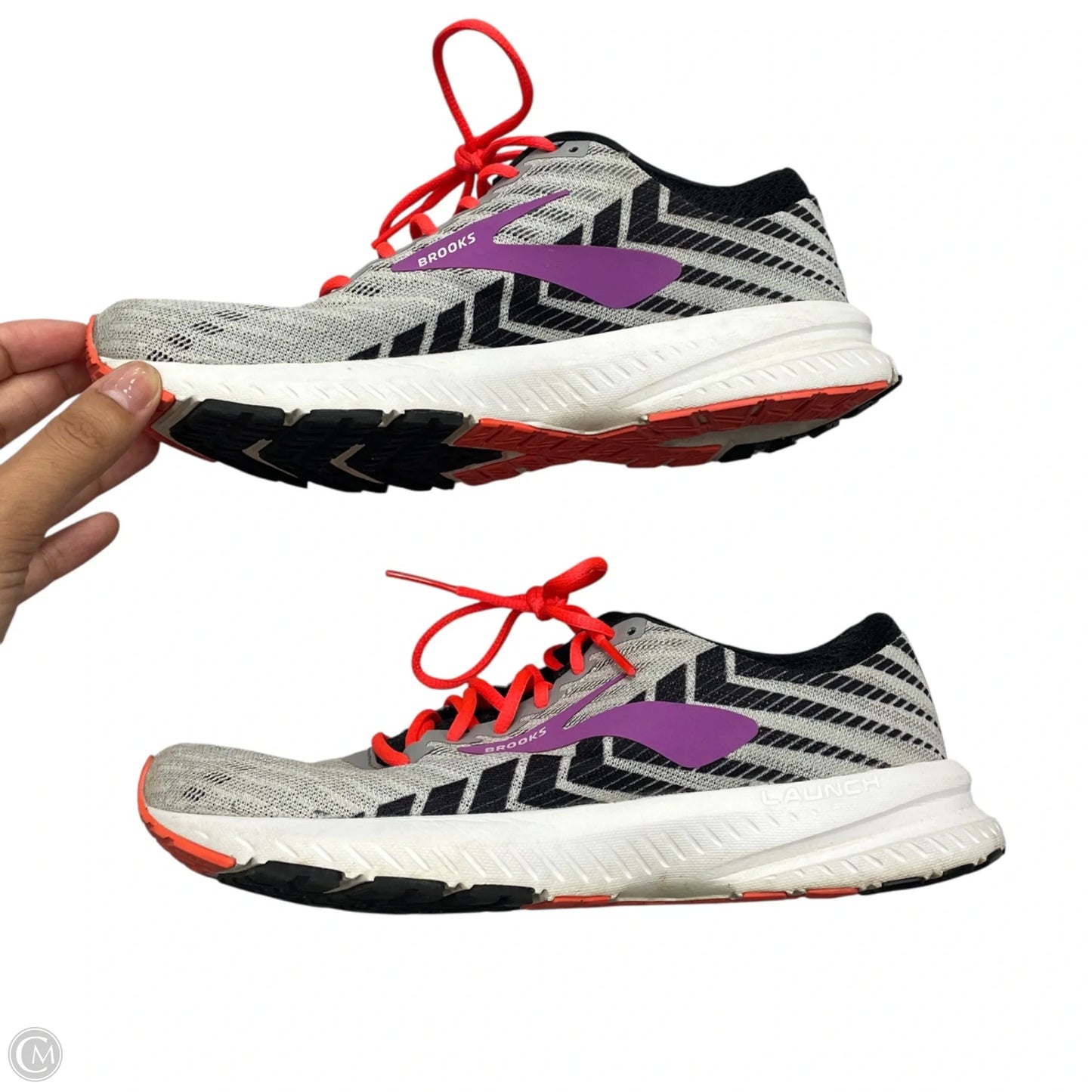 Shoes Athletic By Brooks In Grey & Purple, Size: 7