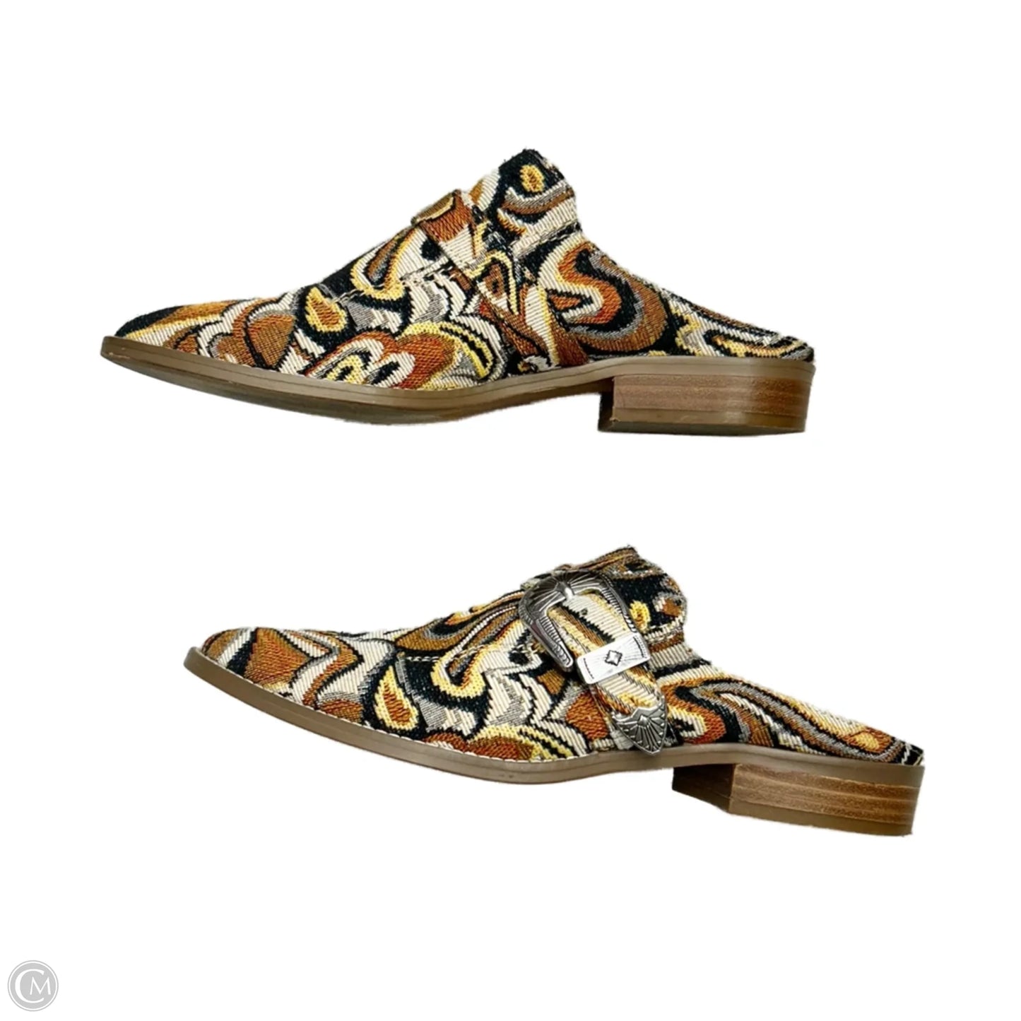 Shoes Heels Block By Band Of Gypsies In Brown & Yellow, Size: 9