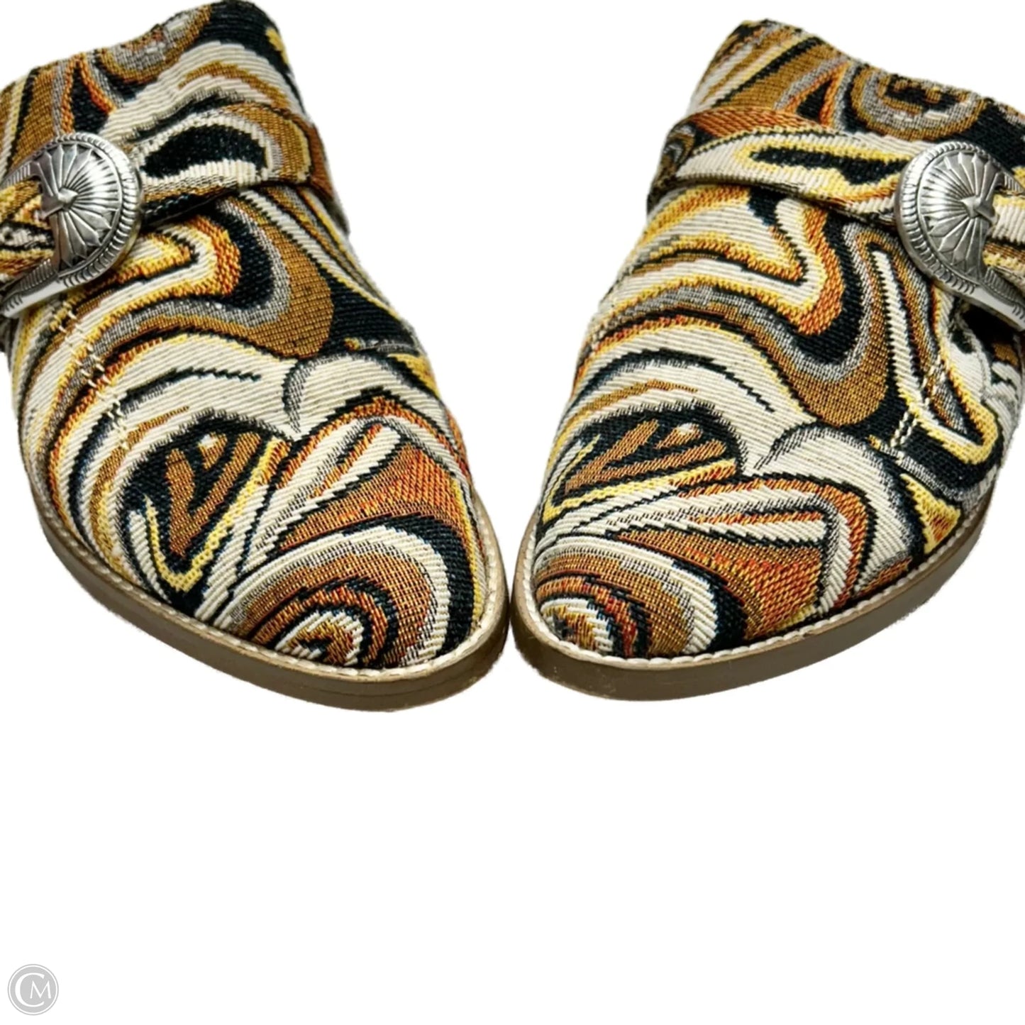 Shoes Heels Block By Band Of Gypsies In Brown & Yellow, Size: 9