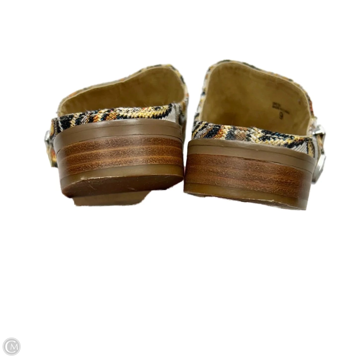 Shoes Heels Block By Band Of Gypsies In Brown & Yellow, Size: 9