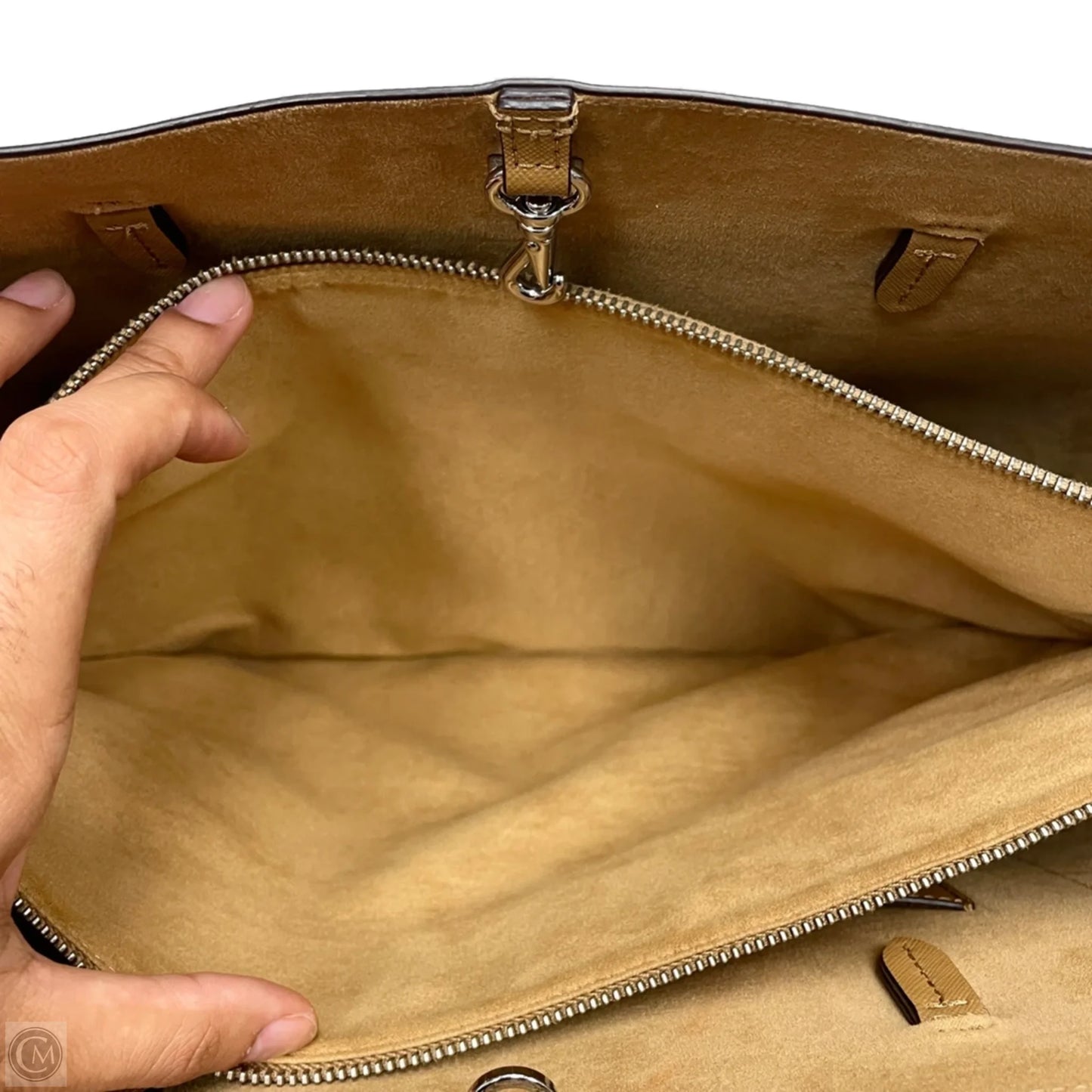 Handbag Leather By Lauren By Ralph Lauren, Size: Large