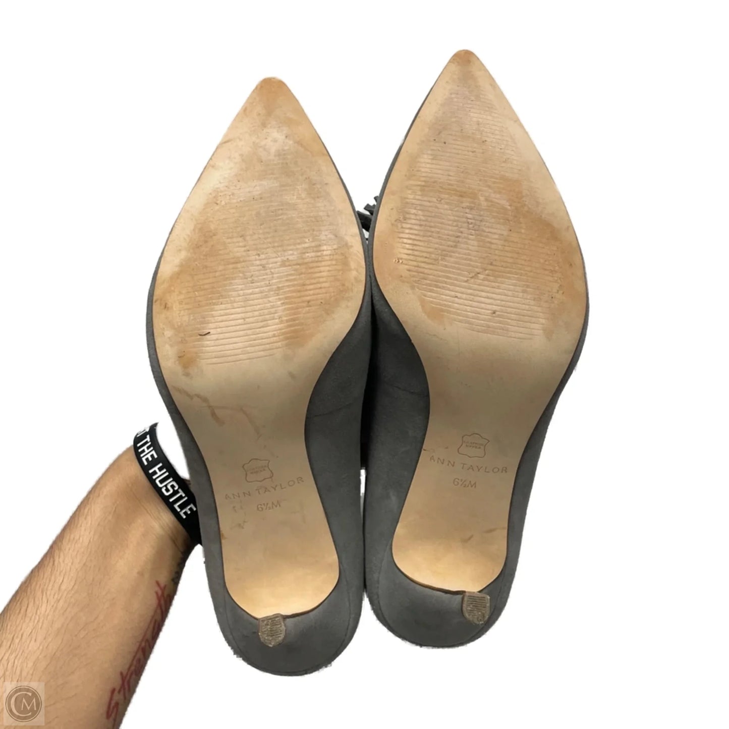 Shoes Heels Stiletto By Ann Taylor In Grey, Size: 6.5