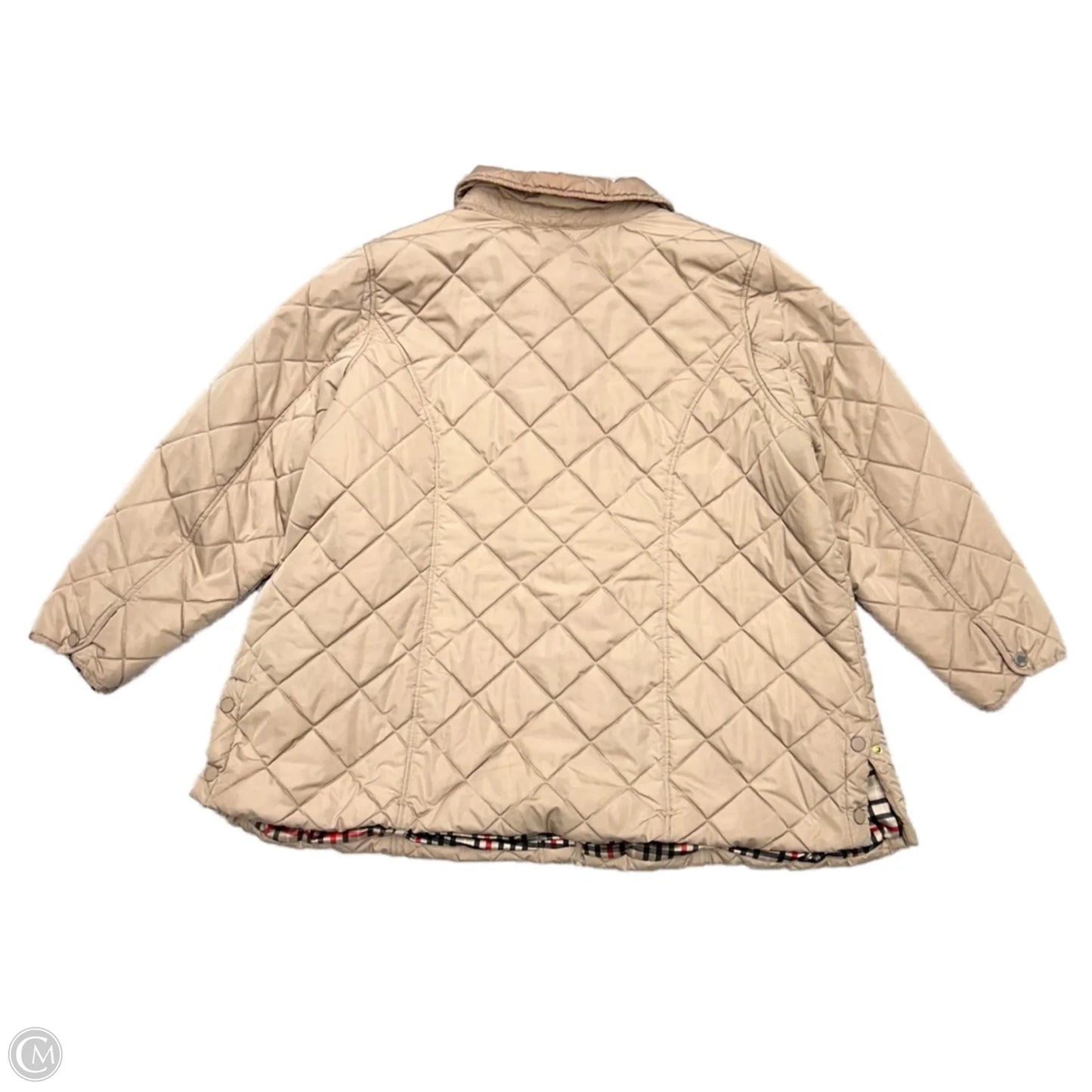 Coat Puffer & Quilted By Isaac Mizrahi Live Qvc In Tan, Size: 3x