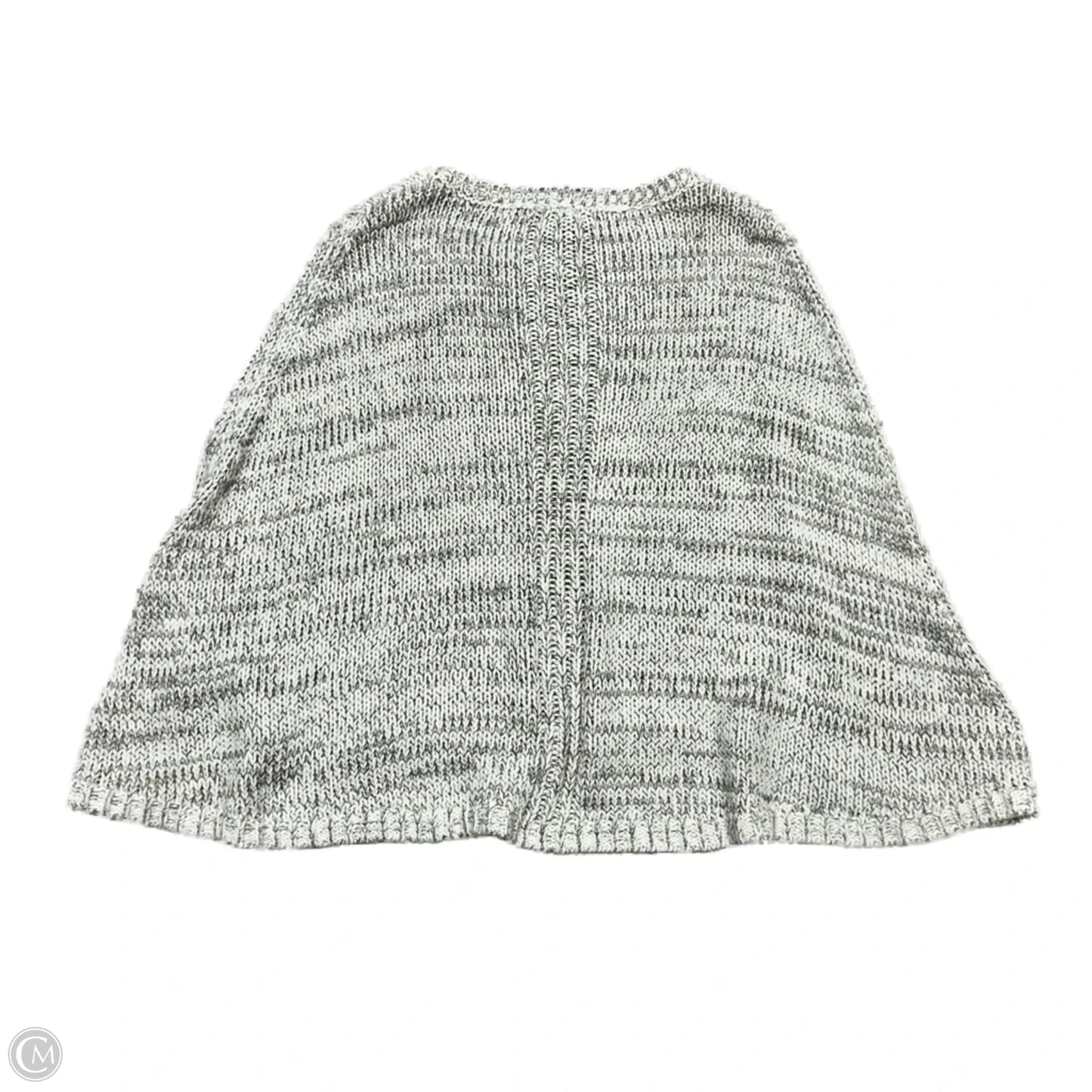 Sweater Poncho By White House Black Market In Silver & White, Size: M