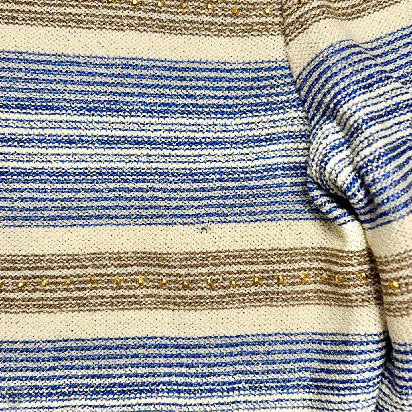 Sweater By St. John In Blue & Gold, Size: S