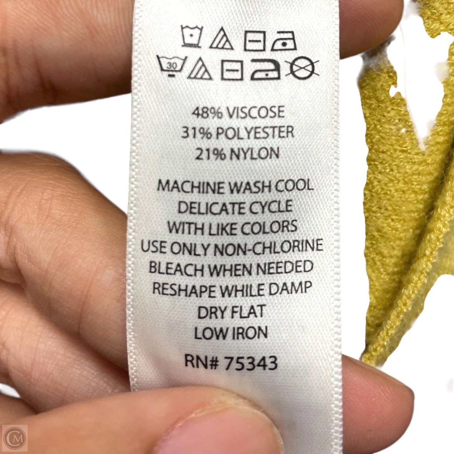 Sweatshirt Collar By Max Studio In Tan & Yellow, Size: 1x