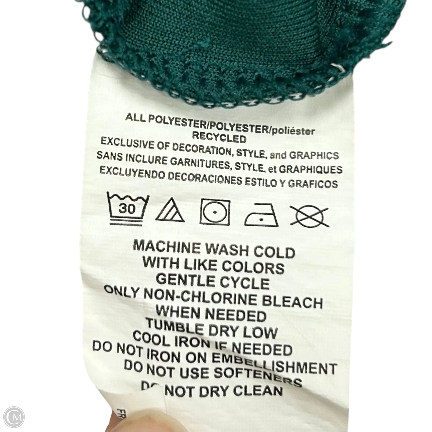 Athletic Top Short Sleeve By Fanatics In Green, Size: S