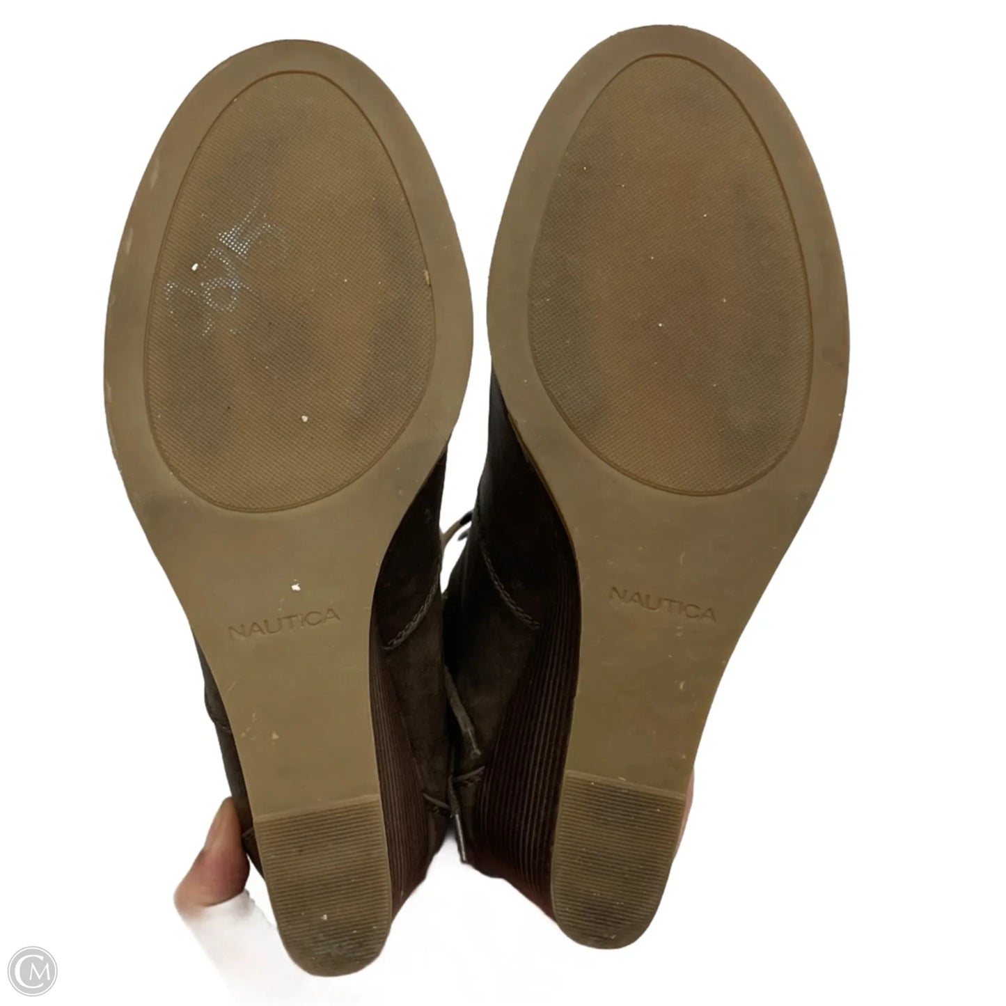 Boots Ankle Heels By Nautica In Brown, Size: 8.5