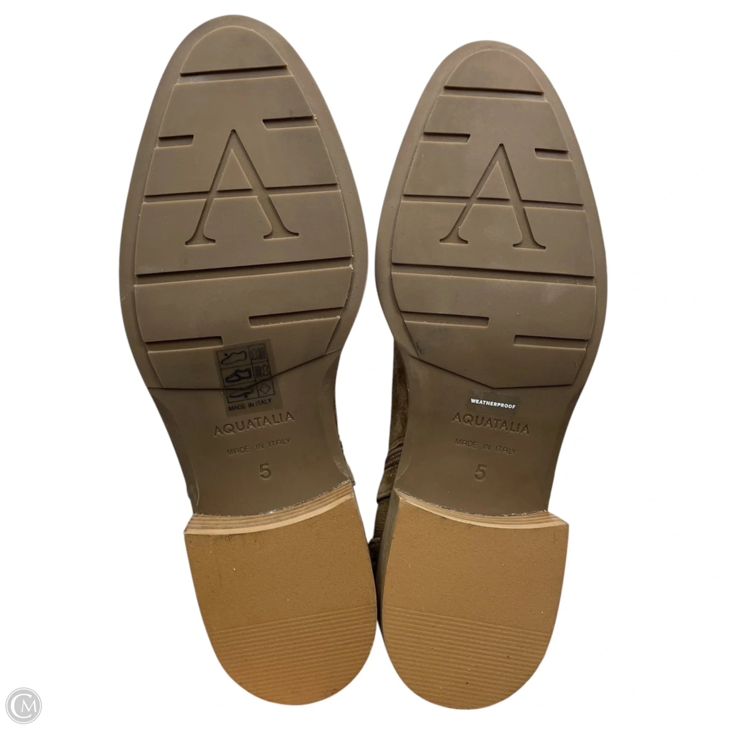 Boots Mid-calf Flats By Aquatalia In Brown, Size: 5