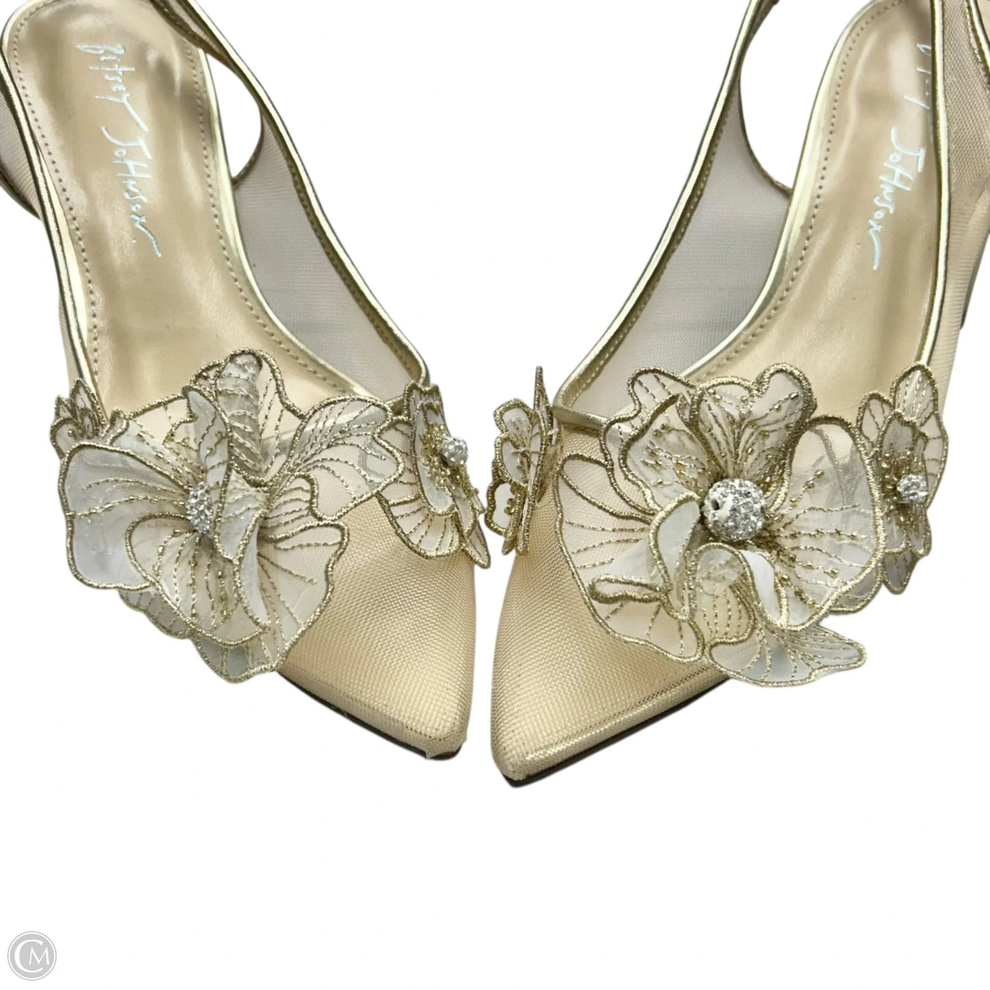 Shoes Heels Block By Betsey Johnson In Gold, Size: 6.5