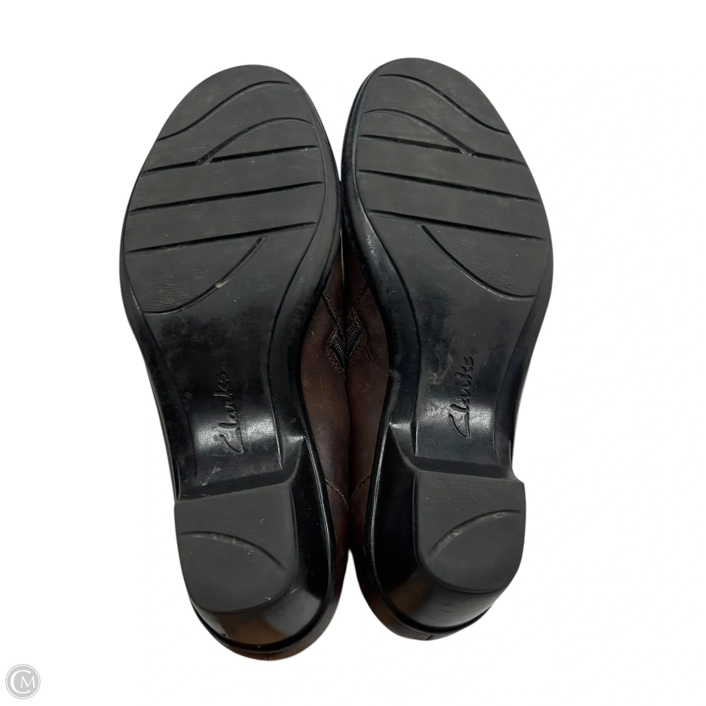 Shoes Heels Block By Clarks In Brown, Size: 8