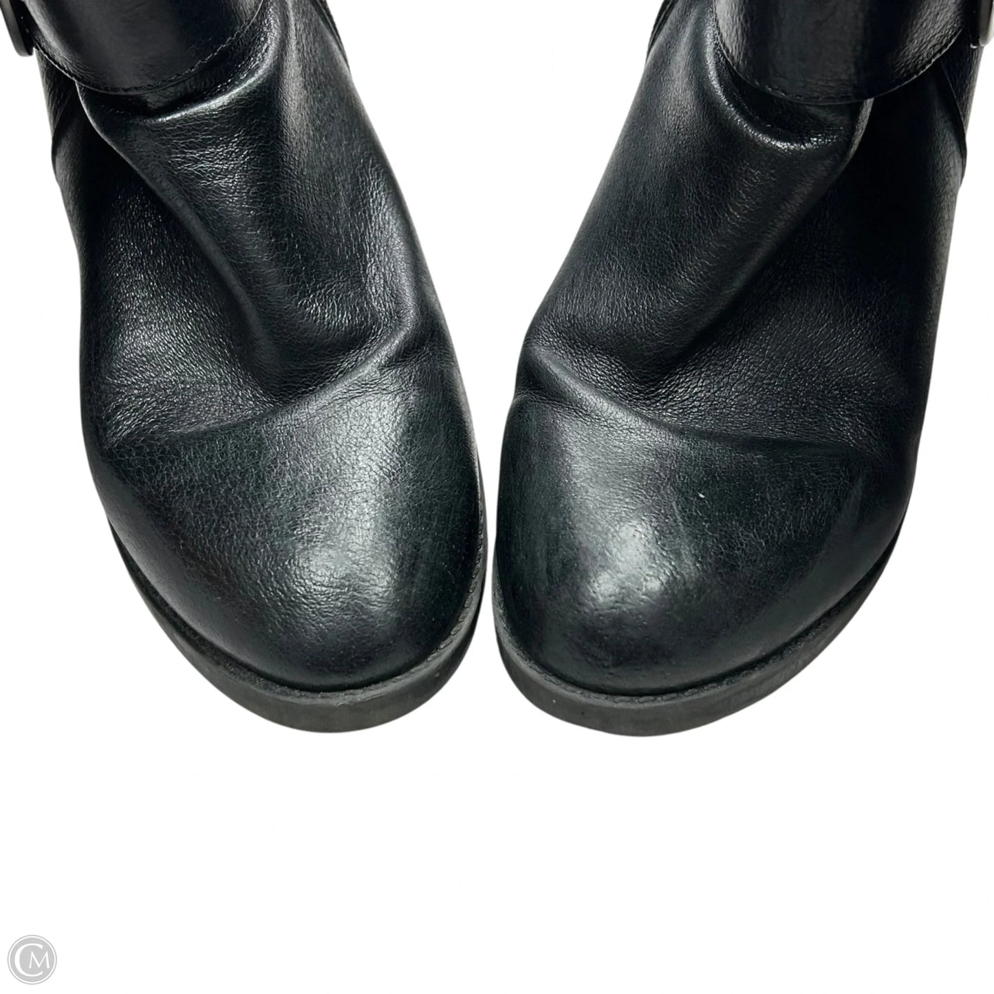 Boots Leather By Steve Madden In Black, Size: 9.5