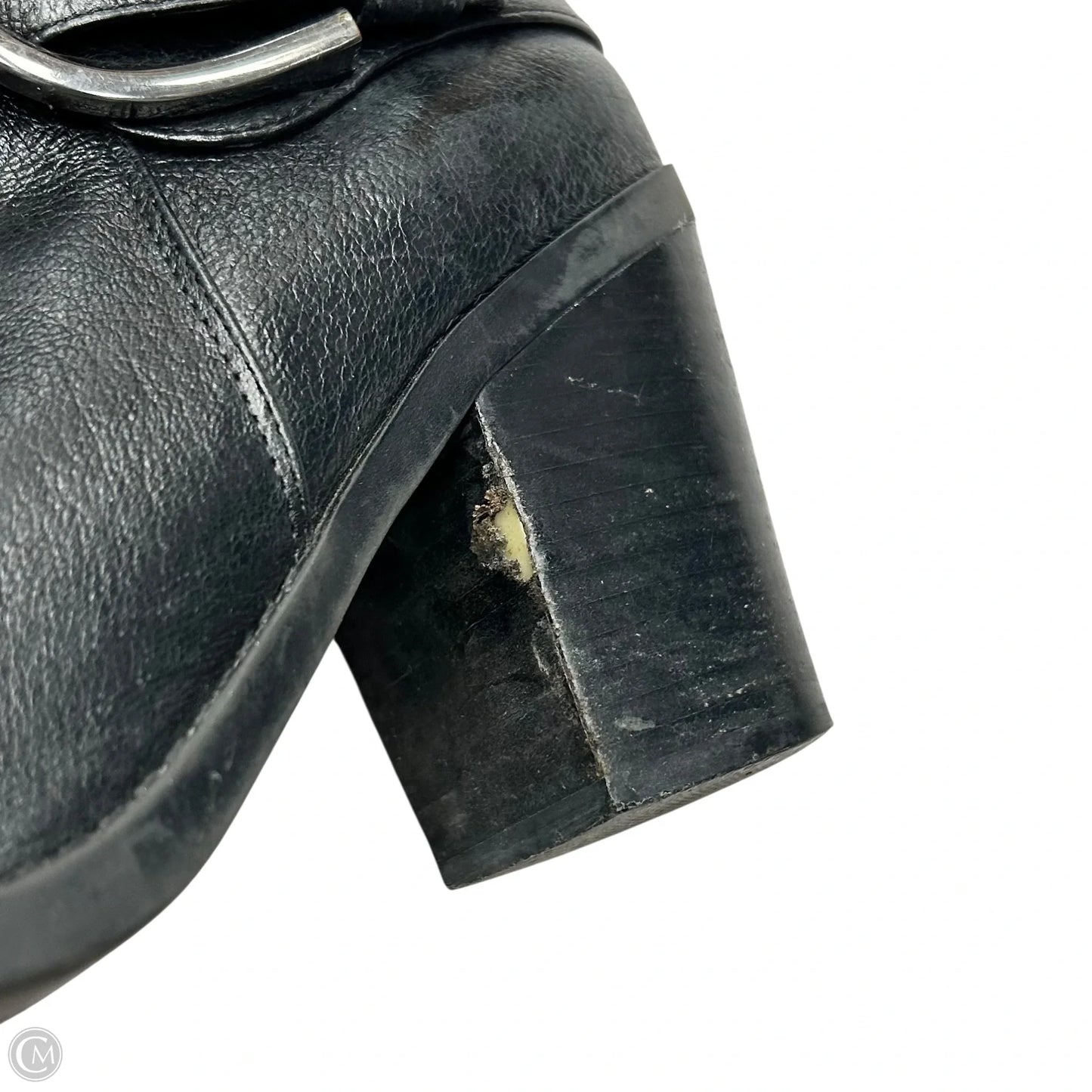 Boots Leather By Steve Madden In Black, Size: 9.5