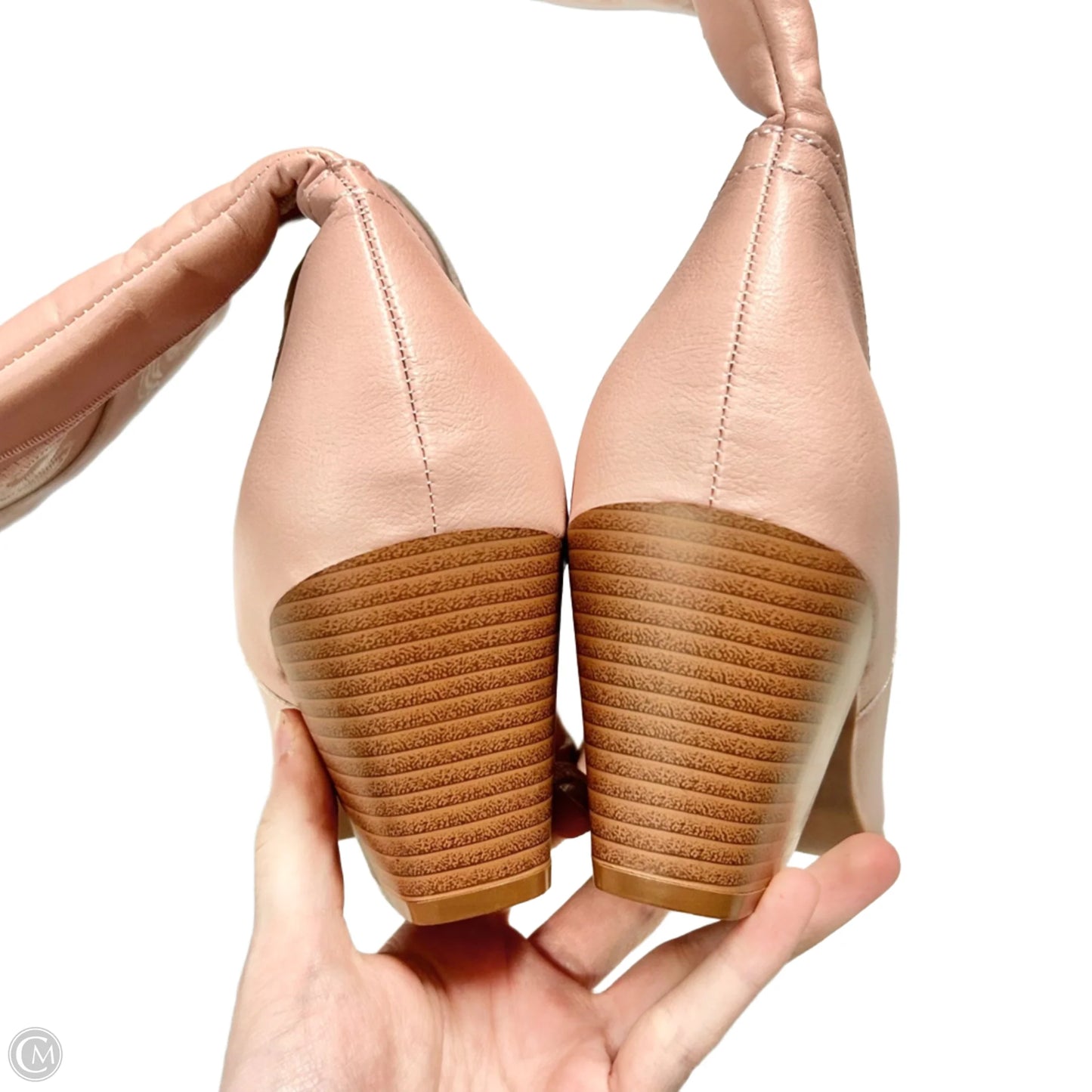 Boots Mid-calf Heels In Pink, Size: 10.5