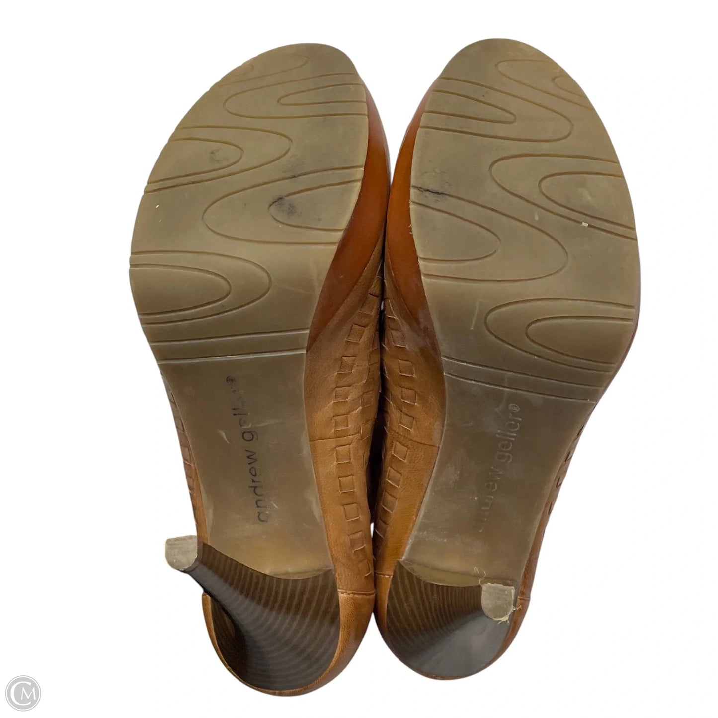 Shoes Heels Kitten By Andrew Gellar In Tan, Size: 6.5