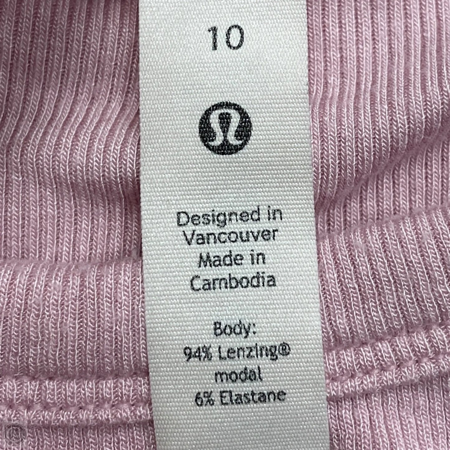 Athletic Top Short Sleeve By Lululemon In Pink, Size: M