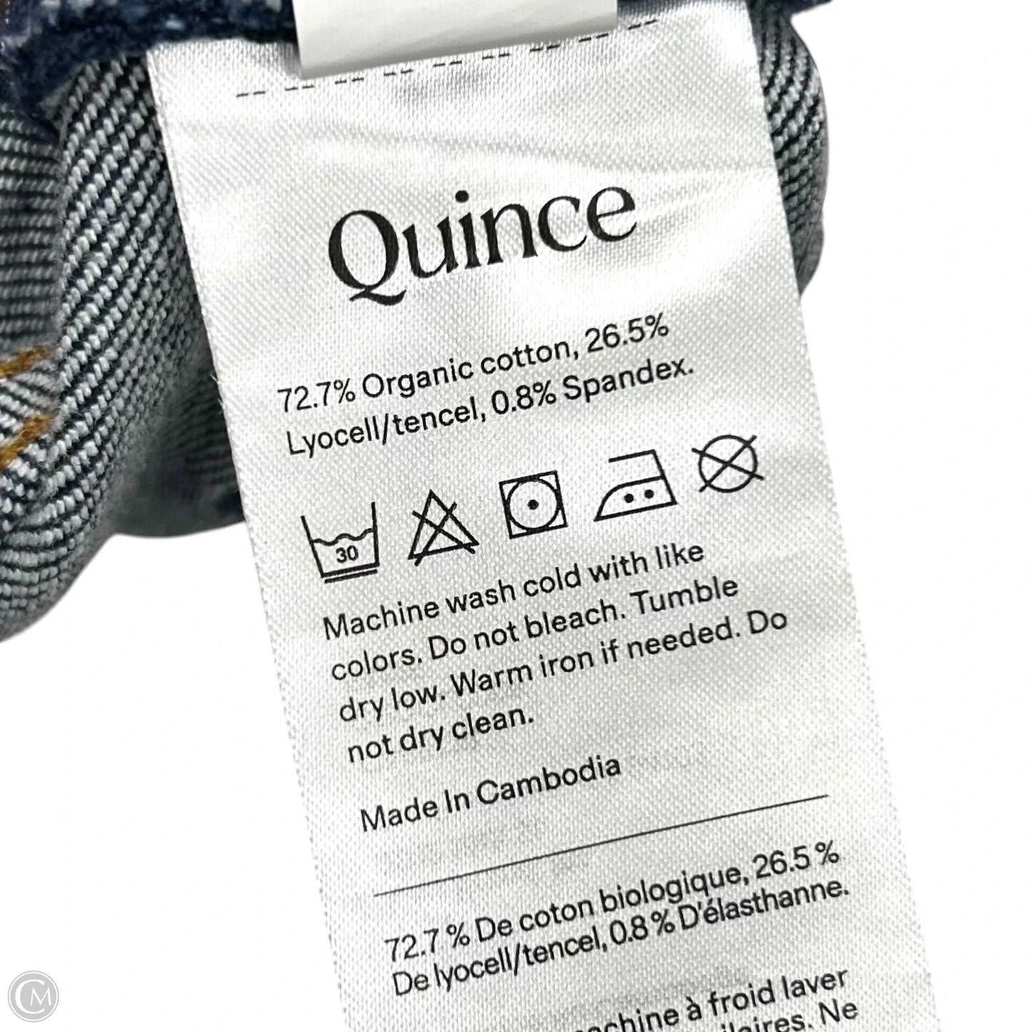 Jeans Wide Leg By Quince In Blue Denim, Size: 14