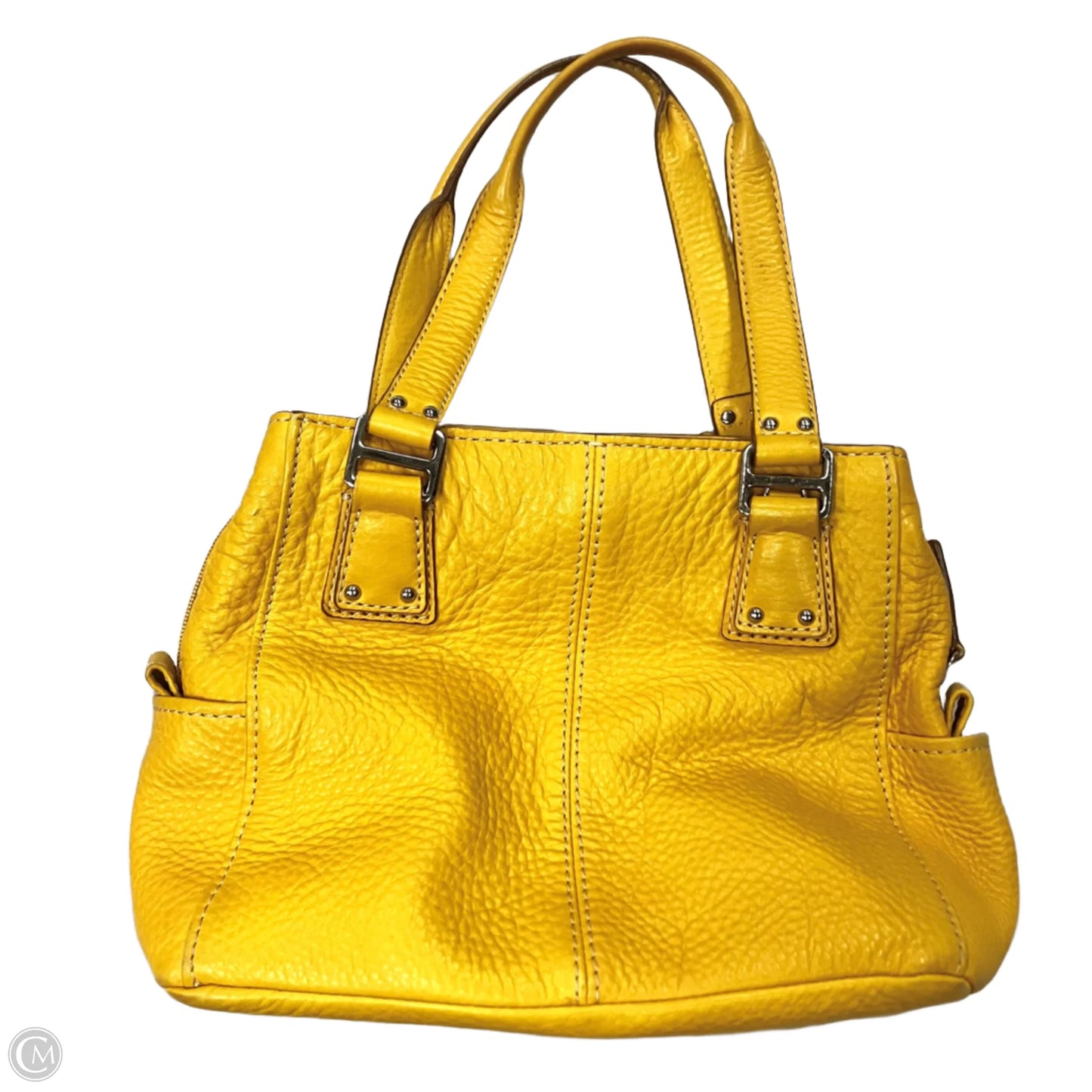 Handbag Leather By Fossil, Size: Medium