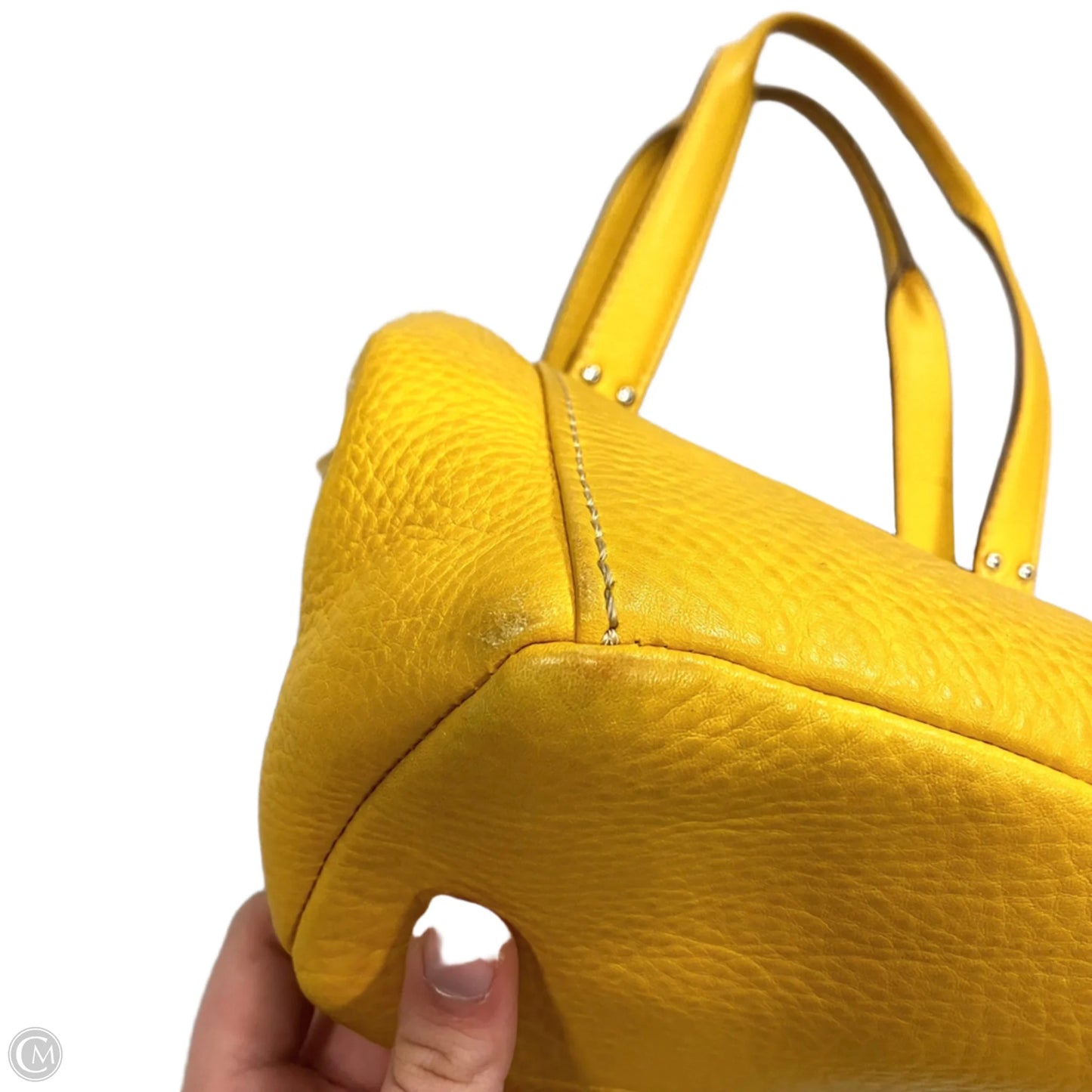 Handbag Leather By Fossil, Size: Medium