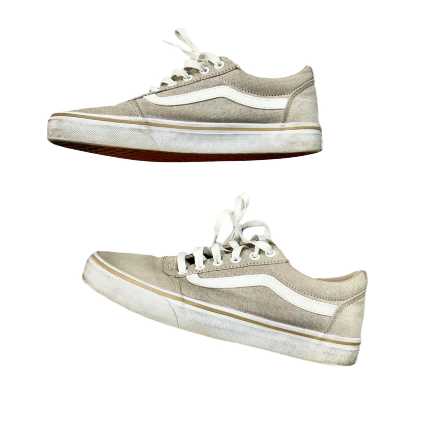 Shoes Flats By Vans In Beige, Size: 9.5