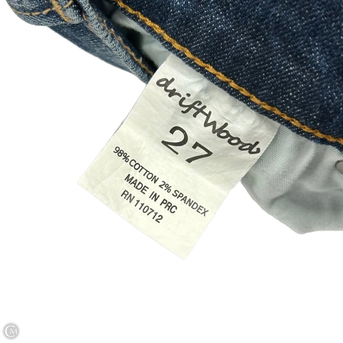 Jeans Skinny By Driftwood In Blue Denim, Size: 4