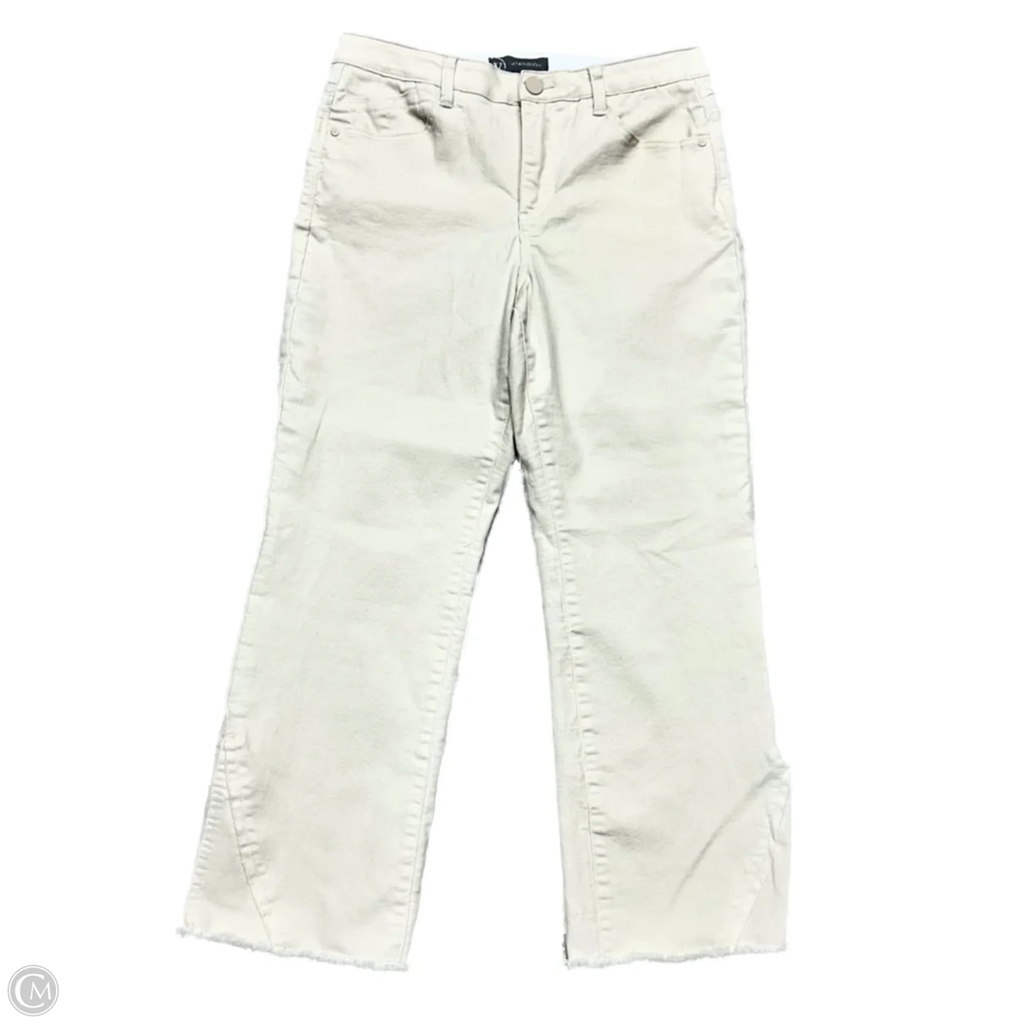 Jeans Straight By Wit & Wisdom In Cream Denim, Size: 10