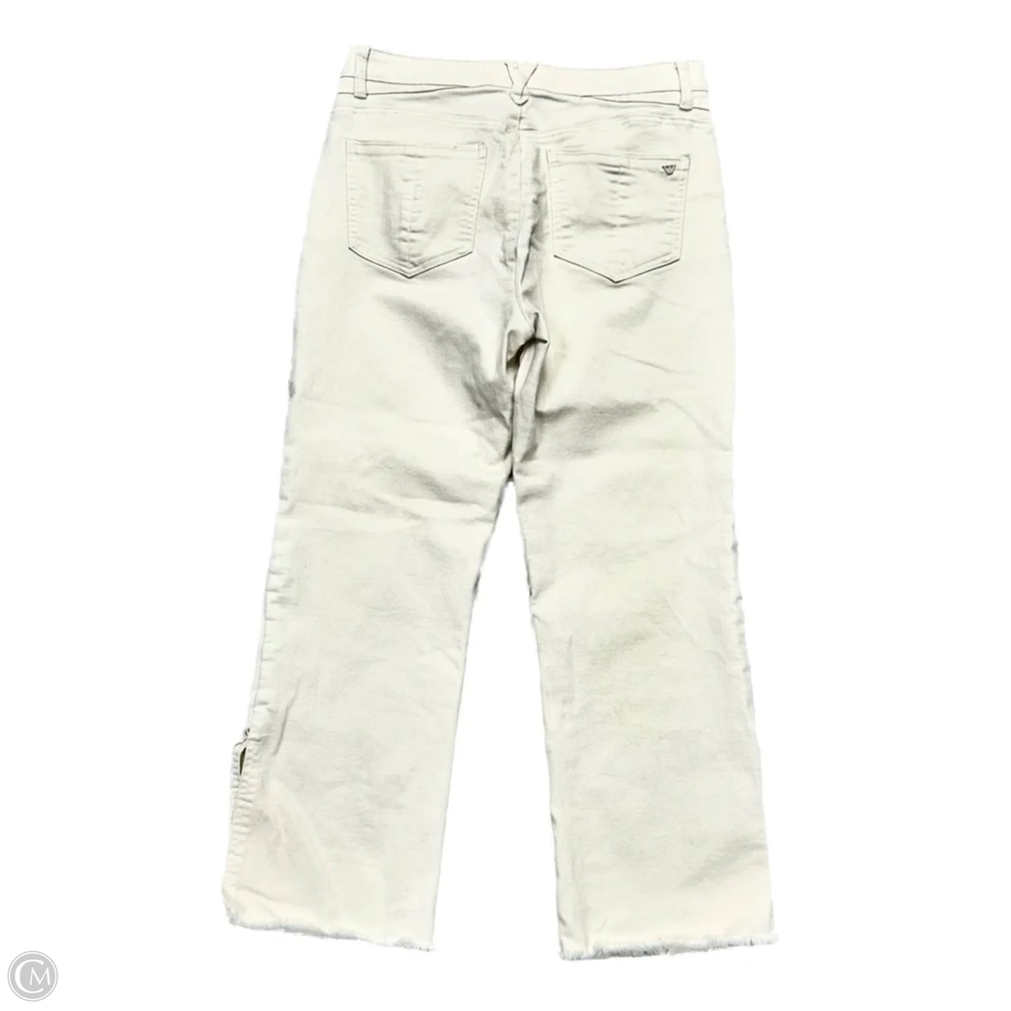 Jeans Straight By Wit & Wisdom In Cream Denim, Size: 10