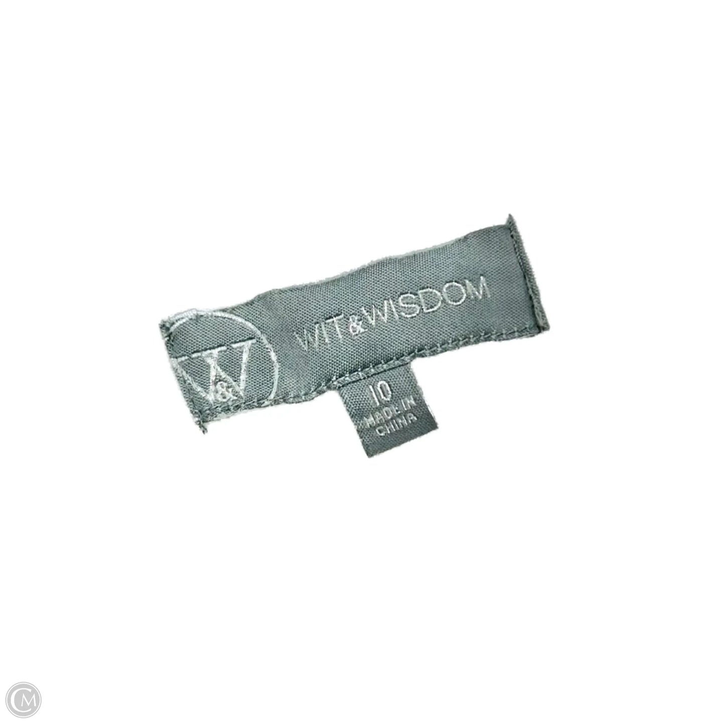 Jeans Straight By Wit & Wisdom In Cream Denim, Size: 10