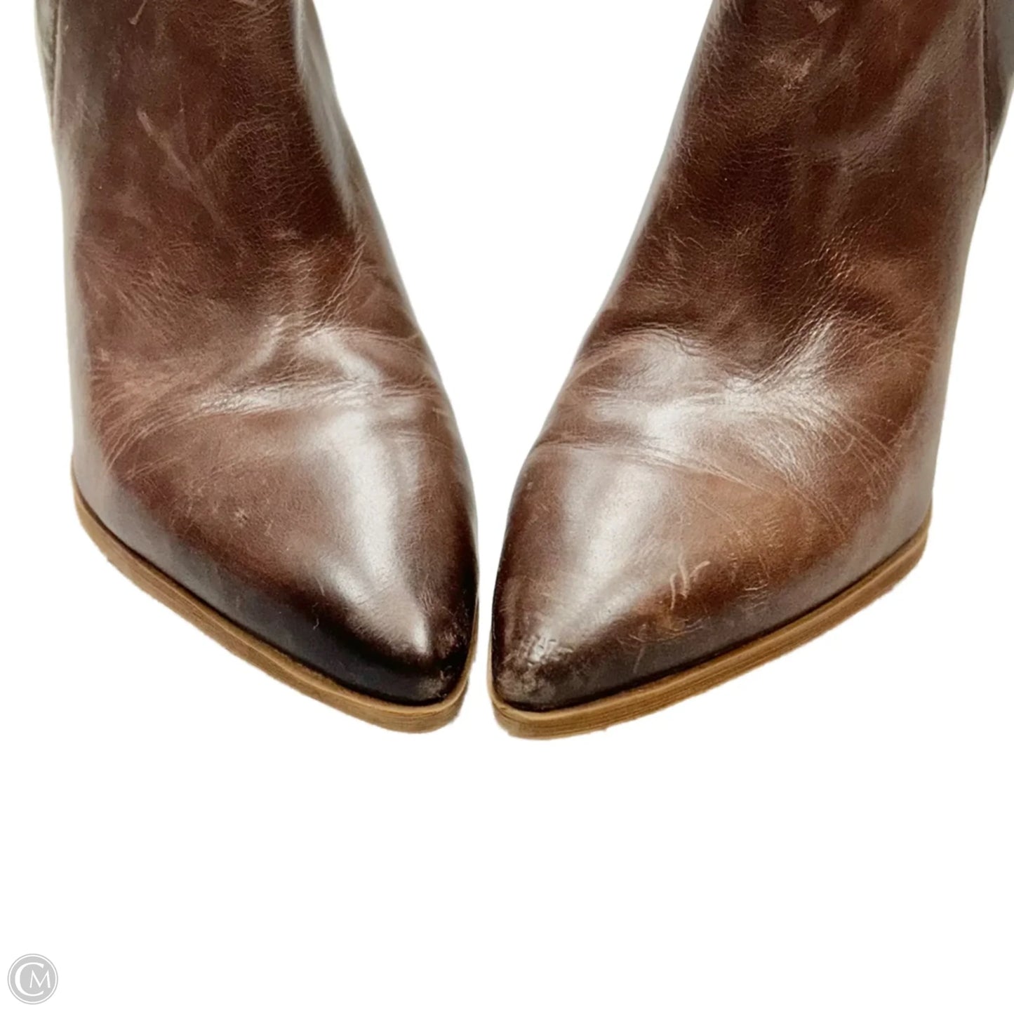 Boots Leather By Franco Sarto In Brown, Size: 10