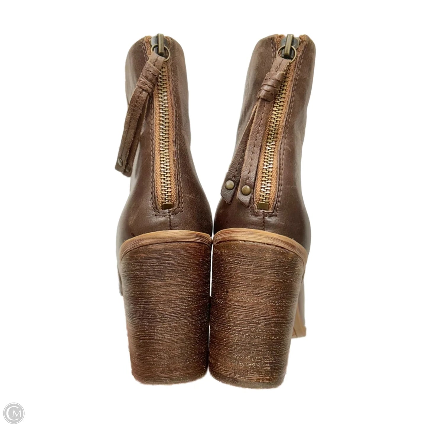 Boots Leather By Franco Sarto In Brown, Size: 10