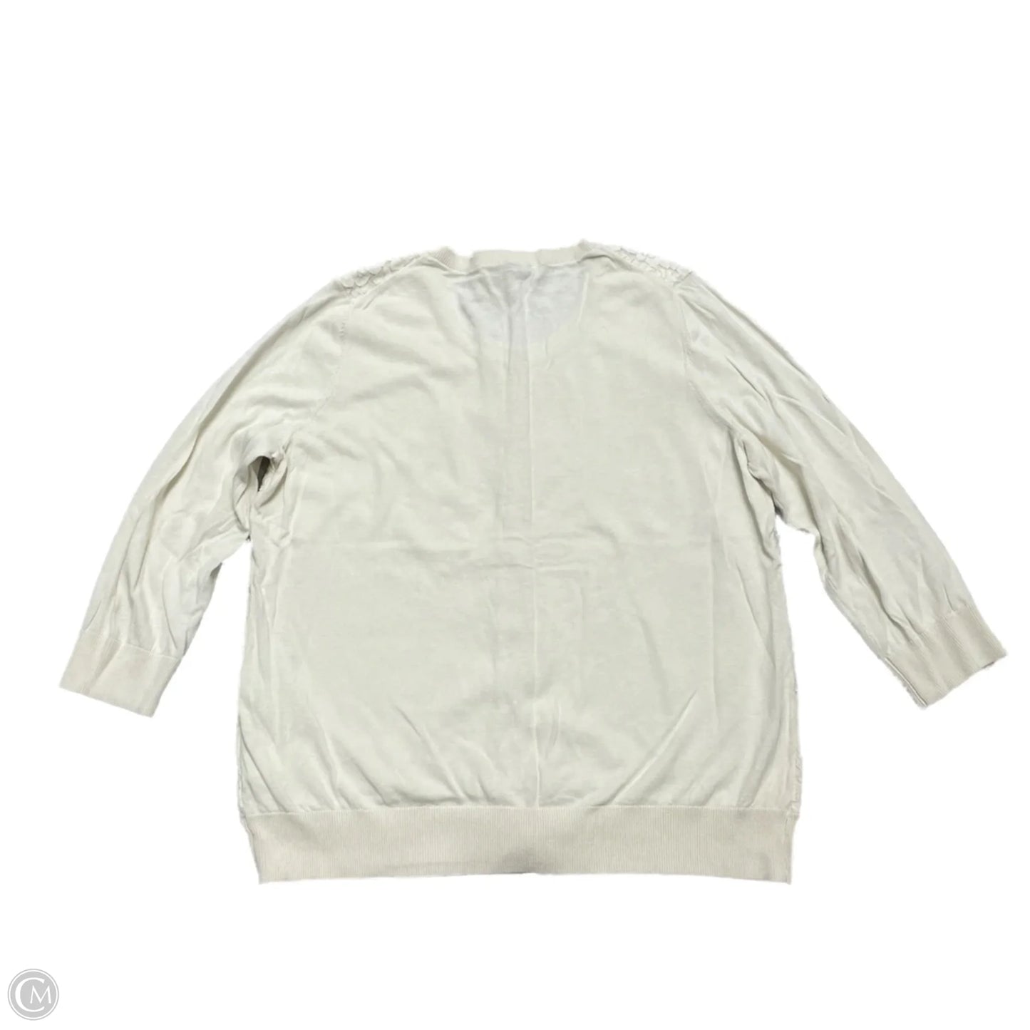 Sweater Cardigan By Talbots In Ivory, Size: Xl