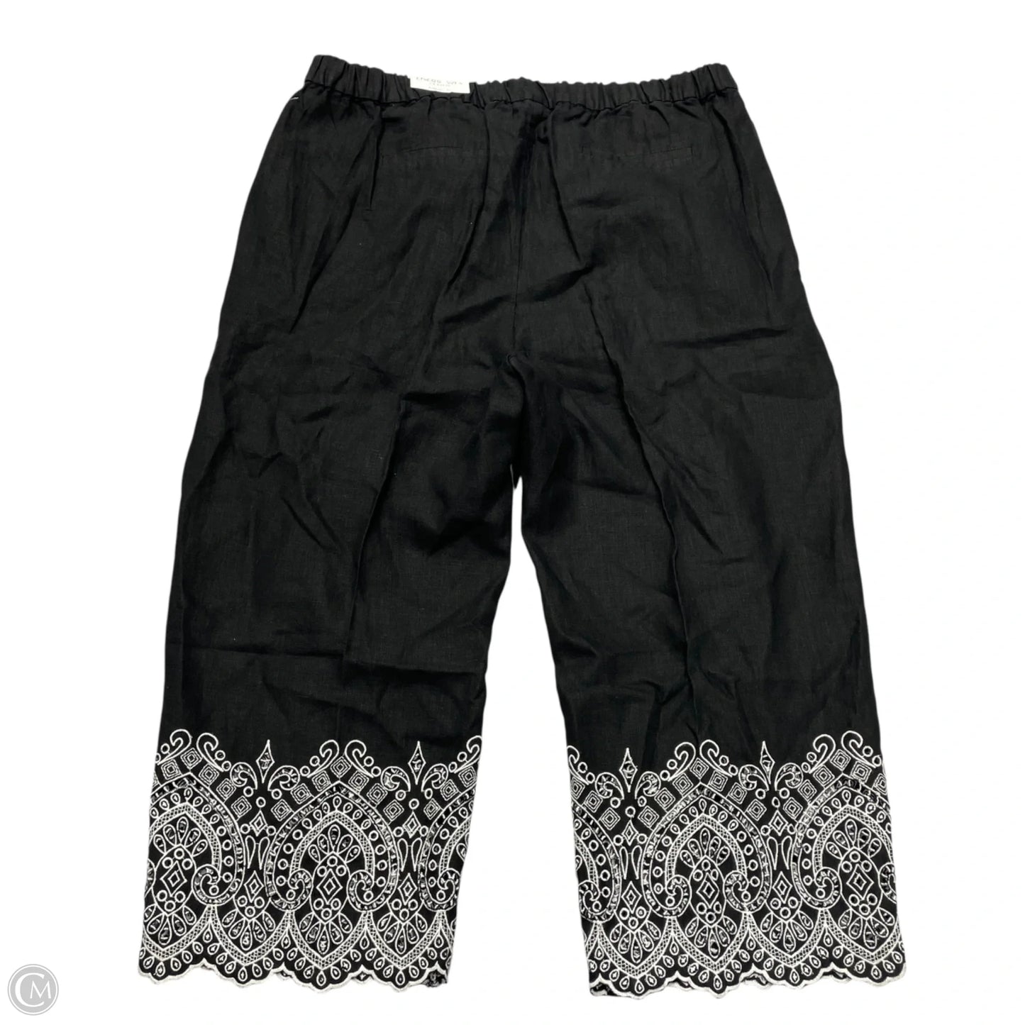 Pants Cropped By Chicos In Black & White, Size: Xxl