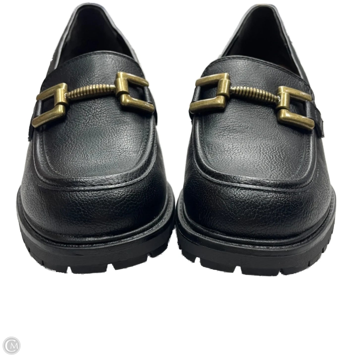 Shoes Heels Block By Zodiac In Black & Gold, Size: 6