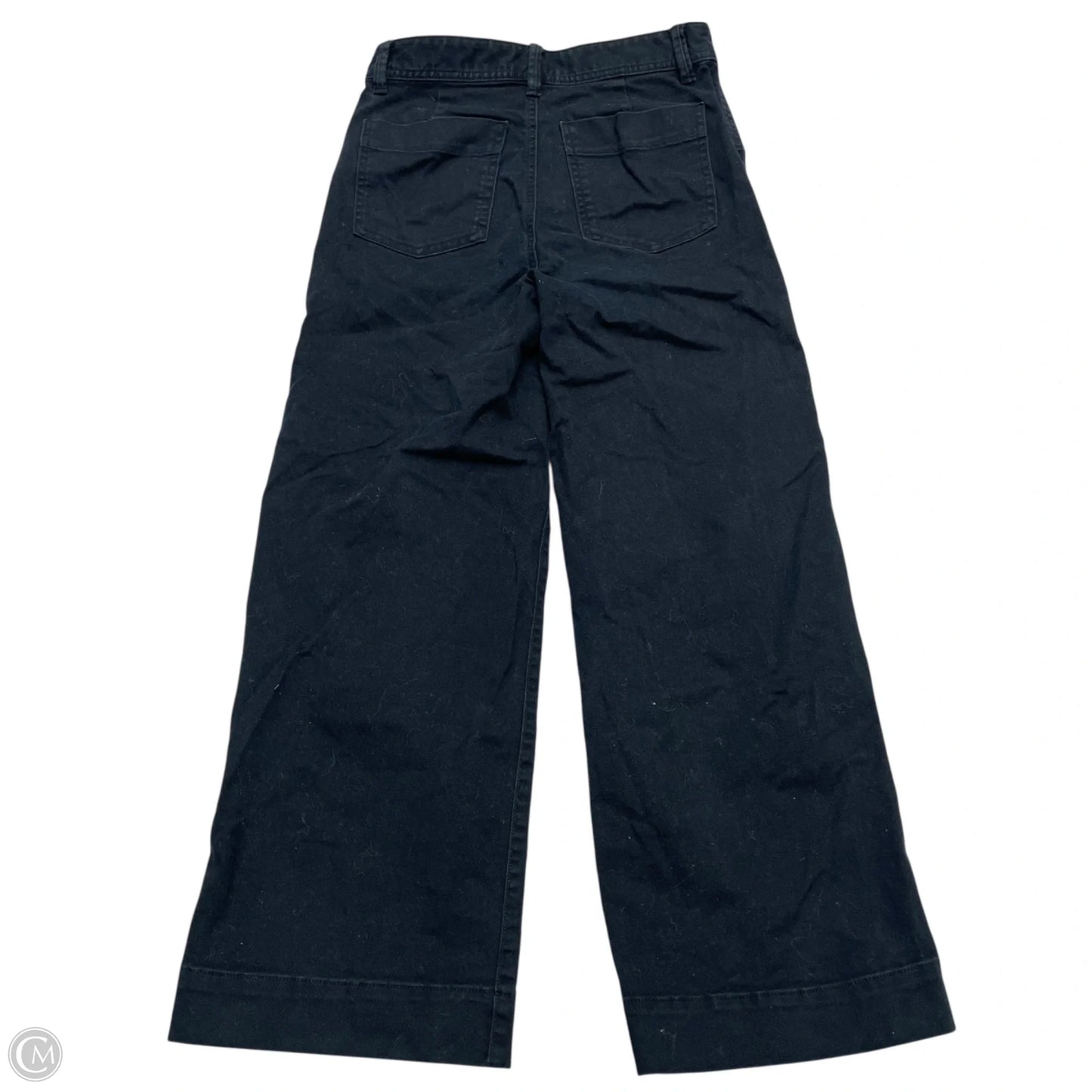 Jeans Wide Leg By Gap In Black Denim, Size: 2