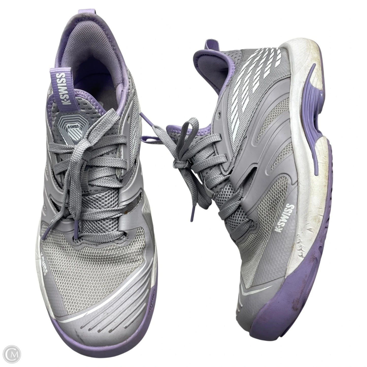 Shoes Athletic By K Swiss In Grey & Purple, Size: 11