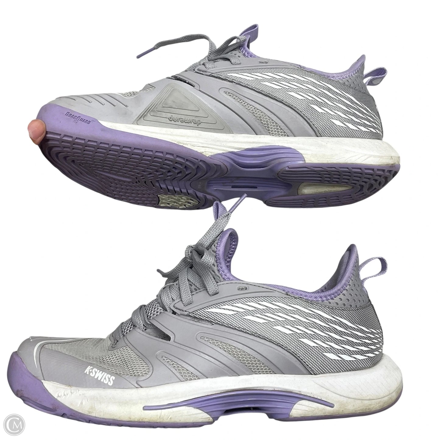 Shoes Athletic By K Swiss In Grey & Purple, Size: 11