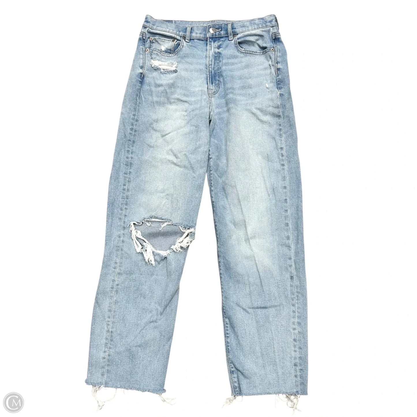 Jeans Boyfriend By American Eagle In Blue Denim, Size: 8
