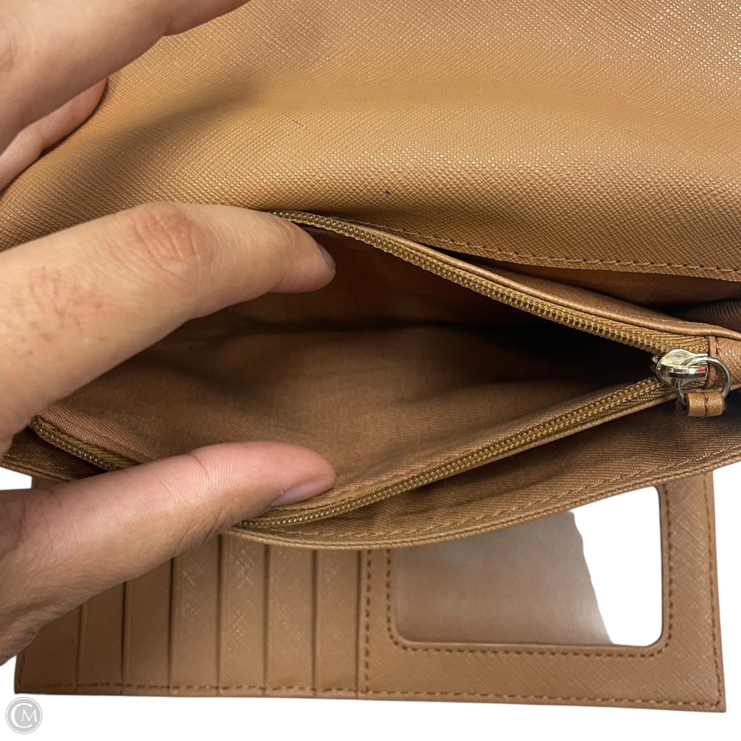 Wallet Leather By Fossil, Size: Medium